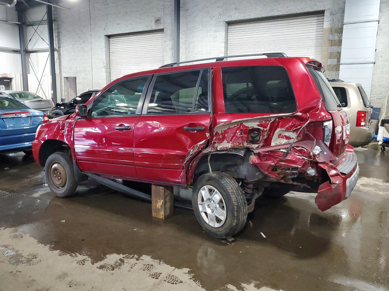 2003 Honda Pilot Exl Темно-бордовый vin: 2HKYF18533H608948