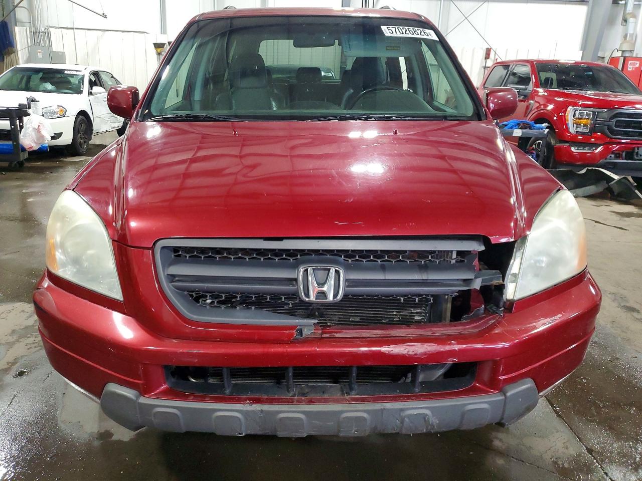 2003 Honda Pilot Exl Темно-бордовый vin: 2HKYF18533H608948