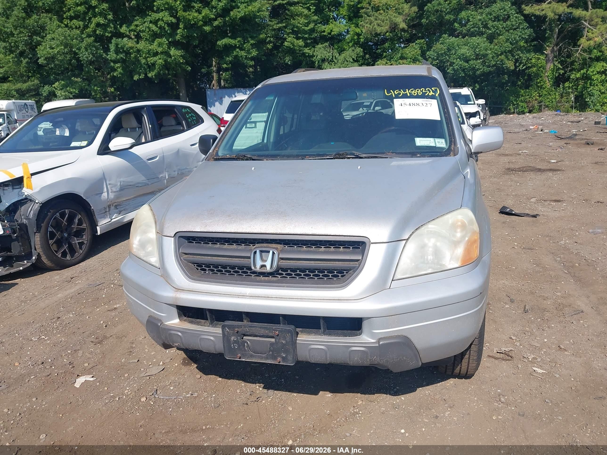 2004 Honda Pilot Ex-l Silver vin: 2HKYF18534H503246