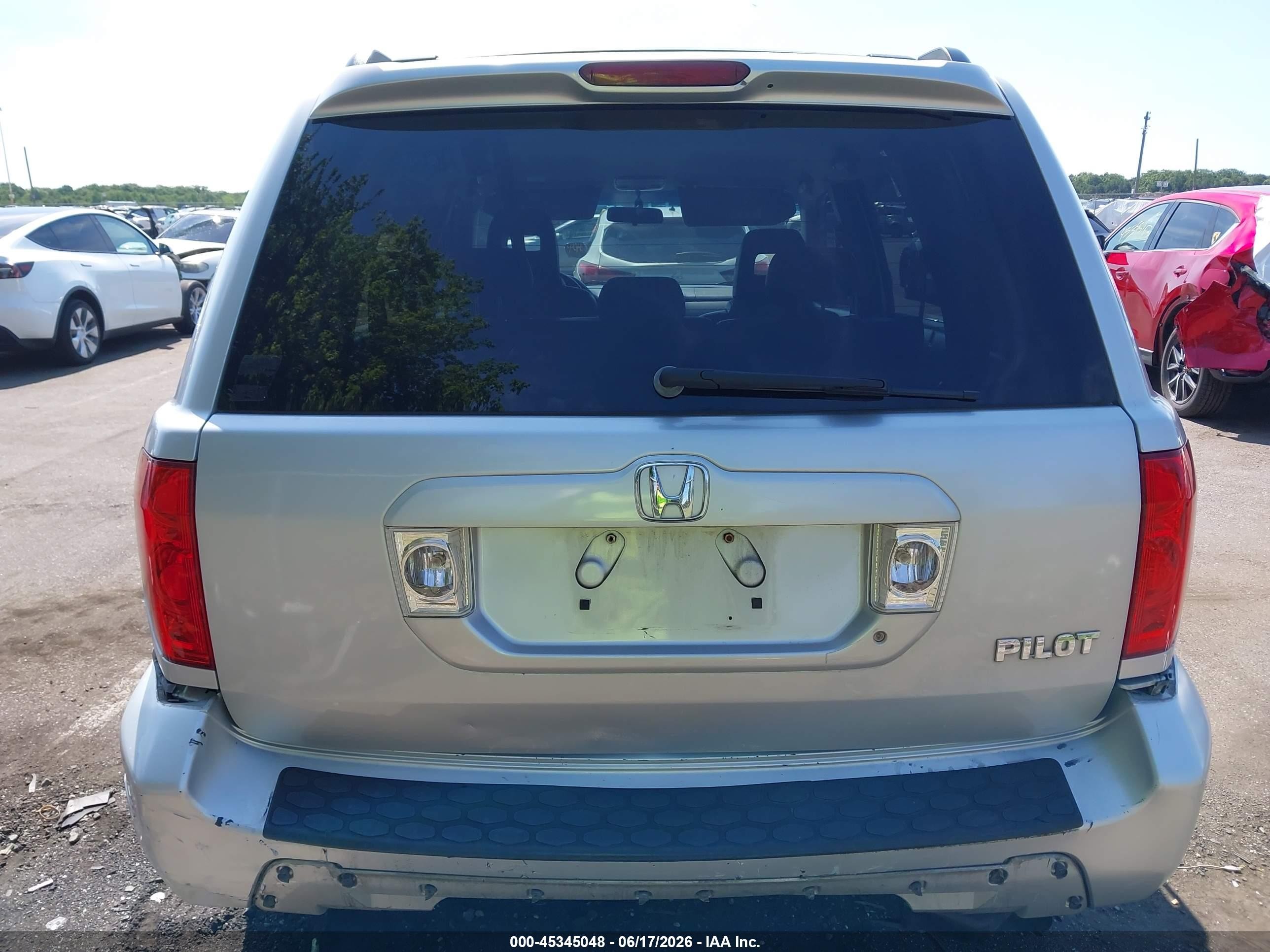 2004 Honda Pilot Ex-l Silver vin: 2HKYF18534H504381