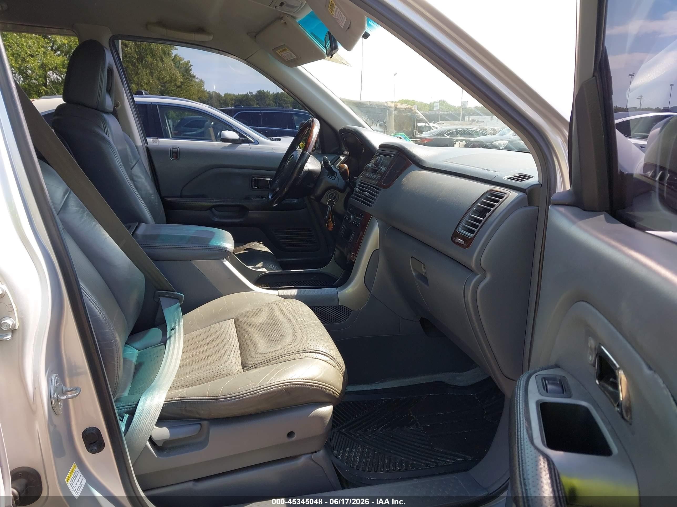 2004 Honda Pilot Ex-l Silver vin: 2HKYF18534H504381