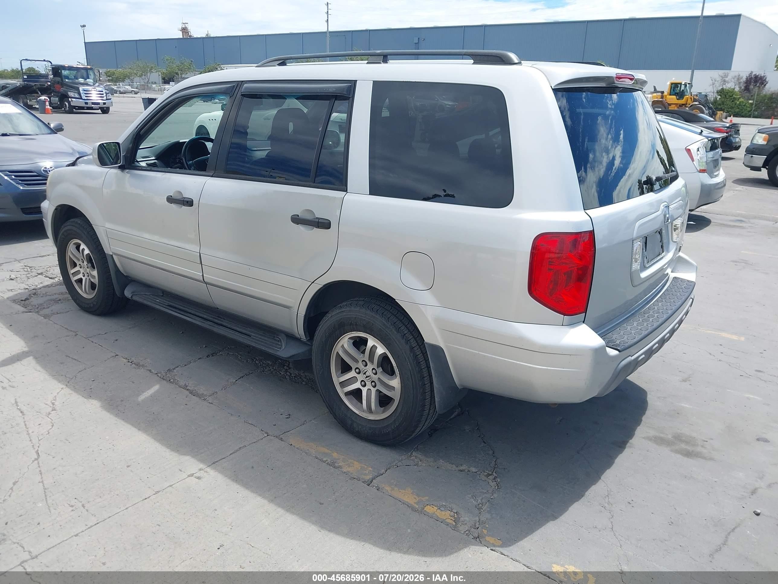 2004 Honda Pilot Ex-l Silver vin: 2HKYF18534H505918