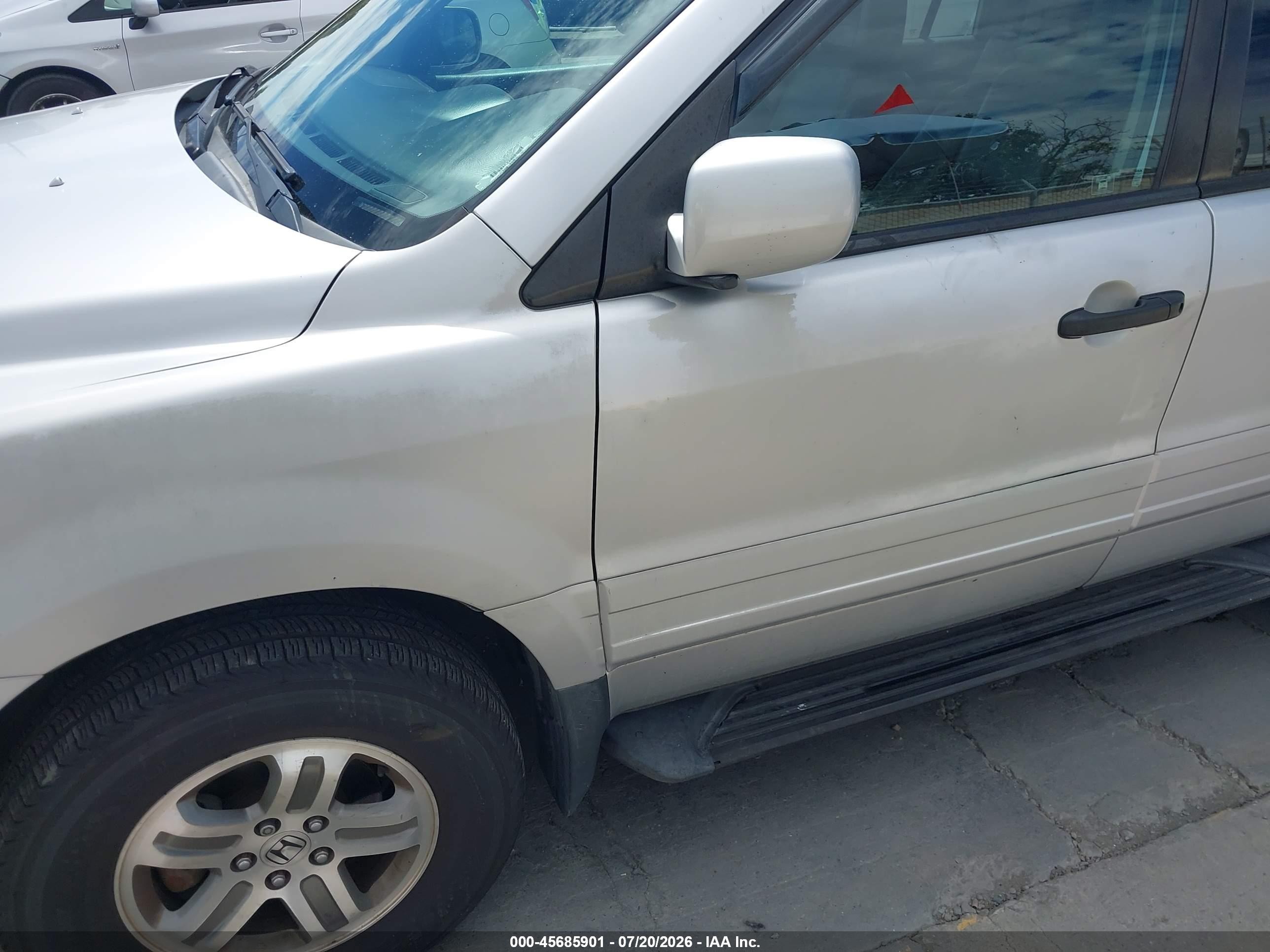 2004 Honda Pilot Ex-l Silver vin: 2HKYF18534H505918