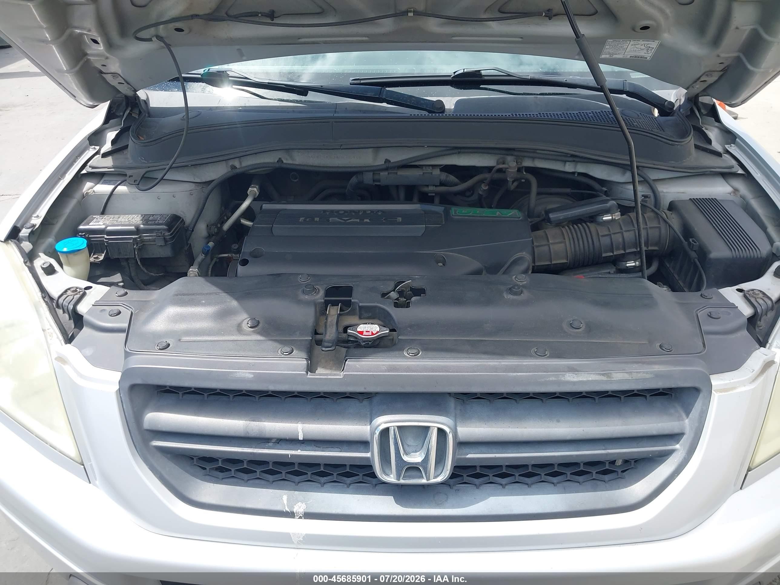 2004 Honda Pilot Ex-l Silver vin: 2HKYF18534H505918