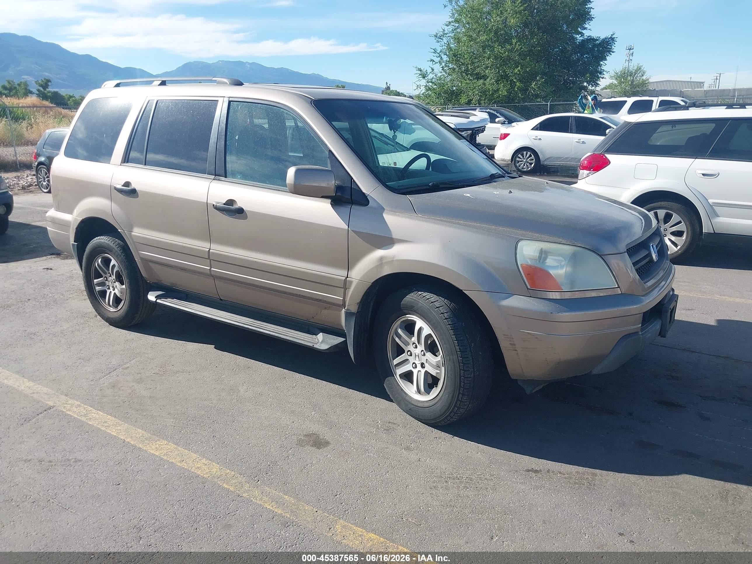 2004 Honda Pilot Ex-l Brown vin: 2HKYF18534H542788