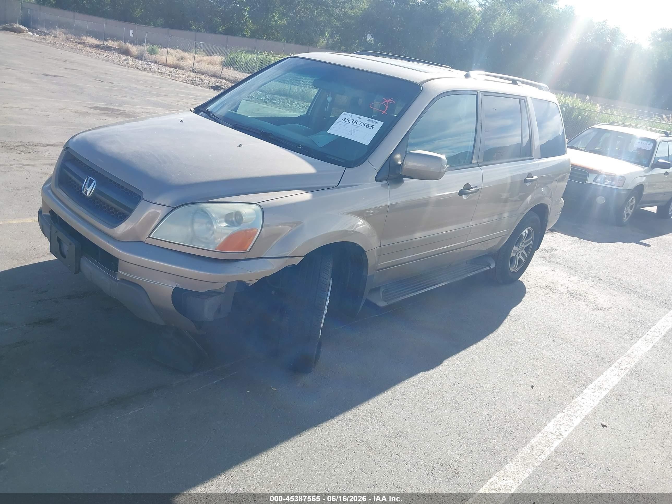2004 Honda Pilot Ex-l Коричневый vin: 2HKYF18534H542788