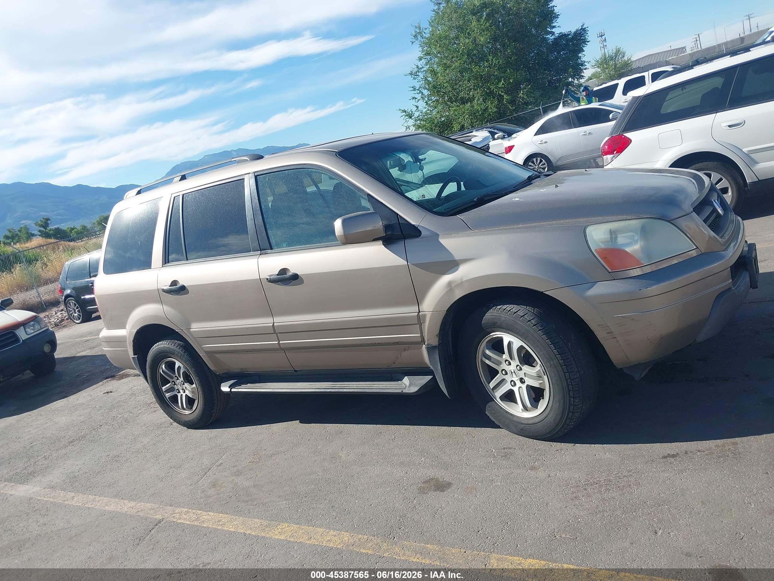 2004 Honda Pilot Ex-l Коричневый vin: 2HKYF18534H542788