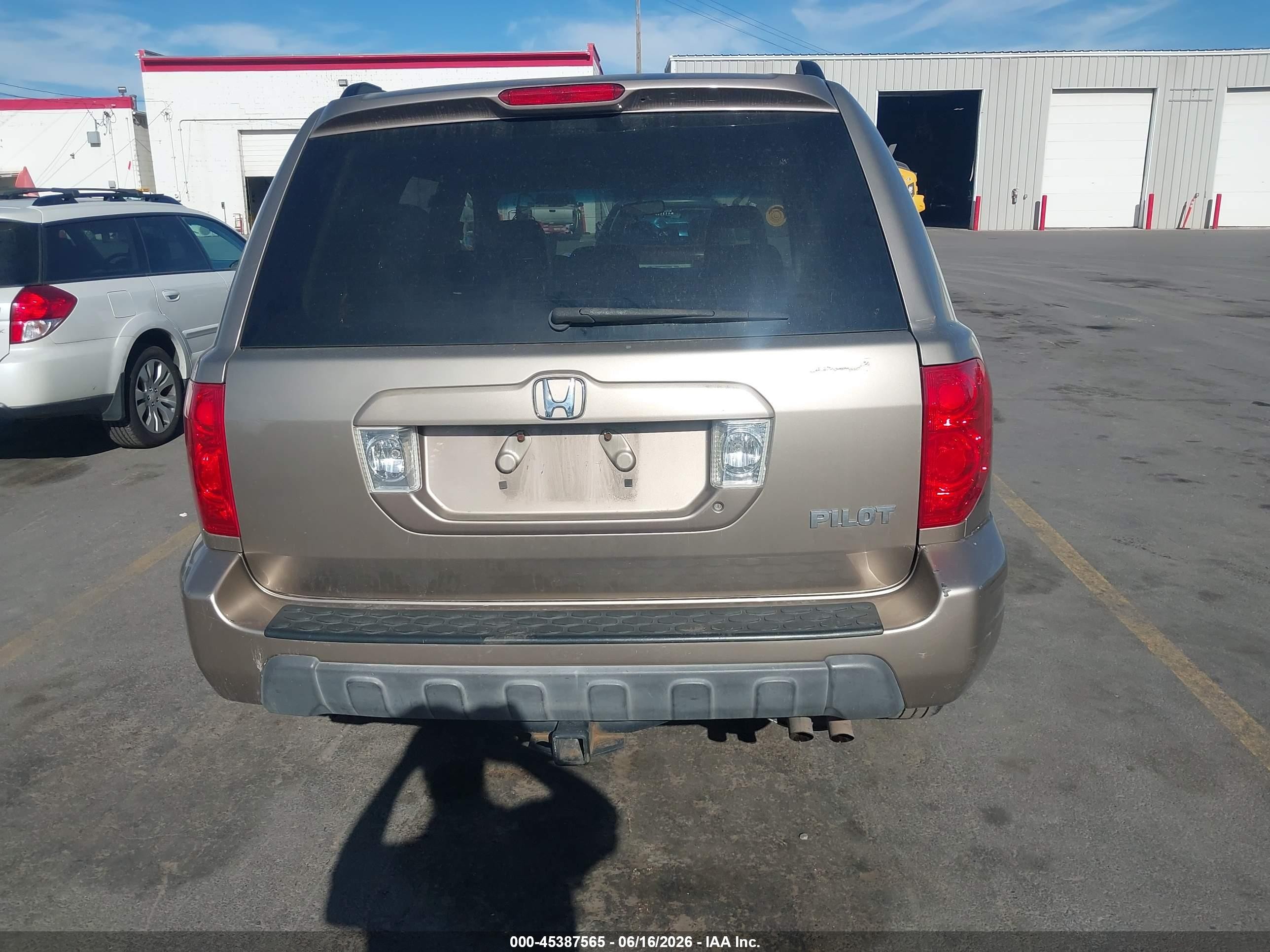 2004 Honda Pilot Ex-l Коричневый vin: 2HKYF18534H542788