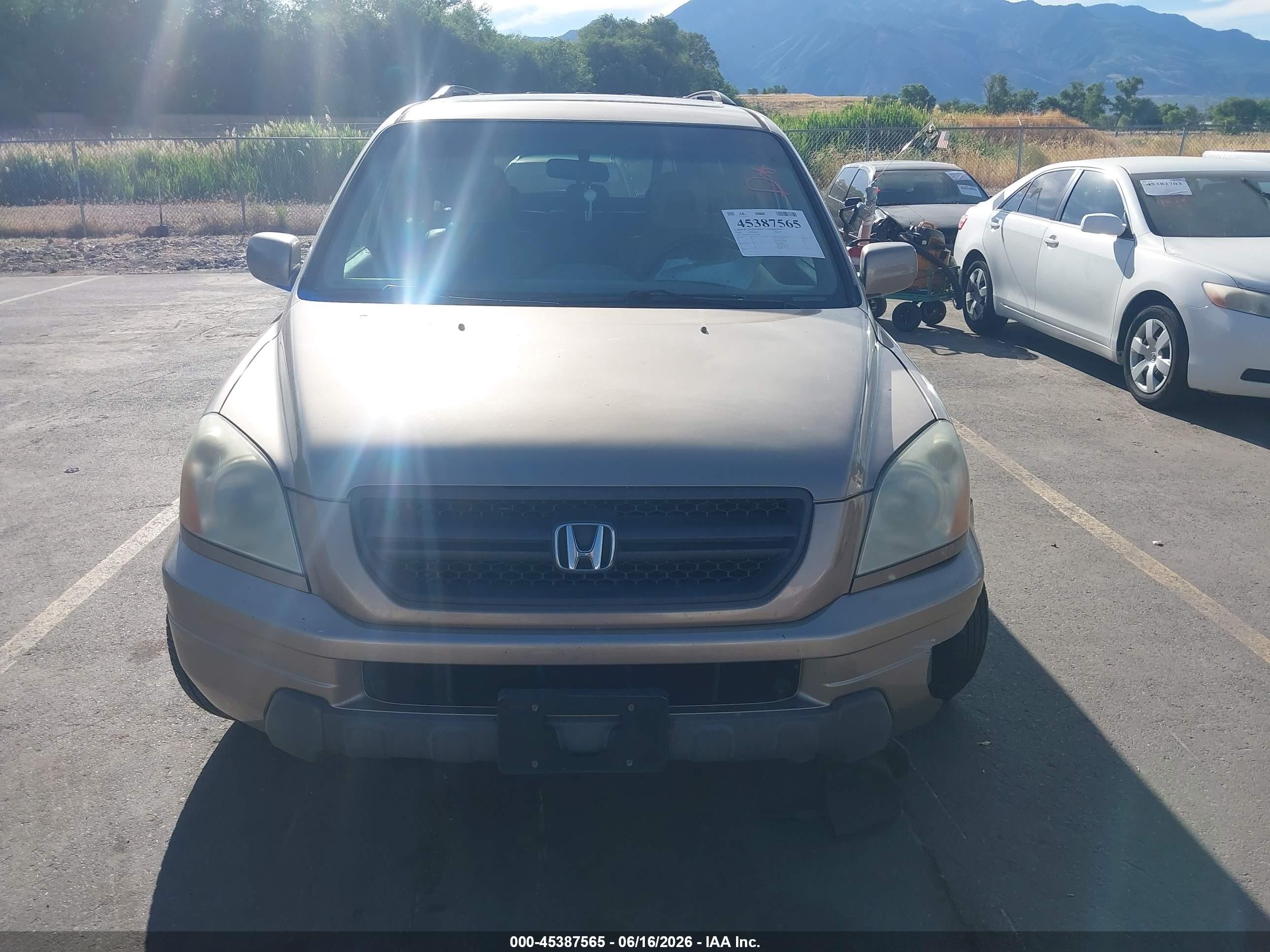 2004 Honda Pilot Ex-l Коричневый vin: 2HKYF18534H542788