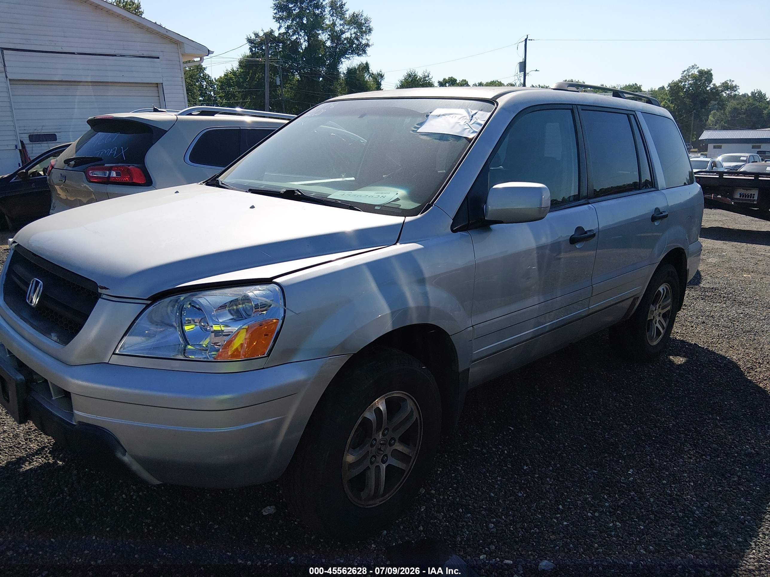2004 Honda Pilot Ex-l White vin: 2HKYF18534H567125