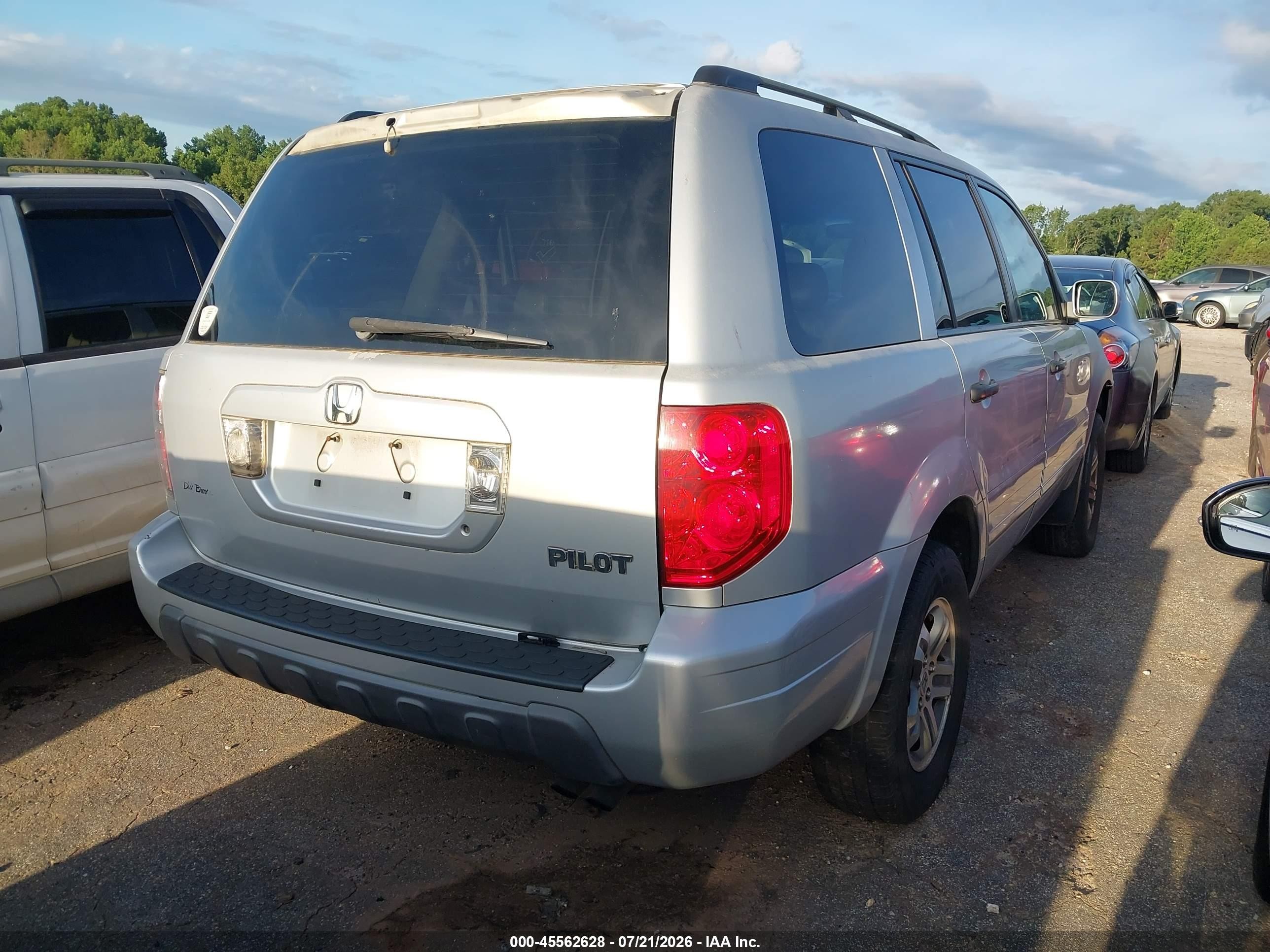 2004 Honda Pilot Ex-l White vin: 2HKYF18534H567125