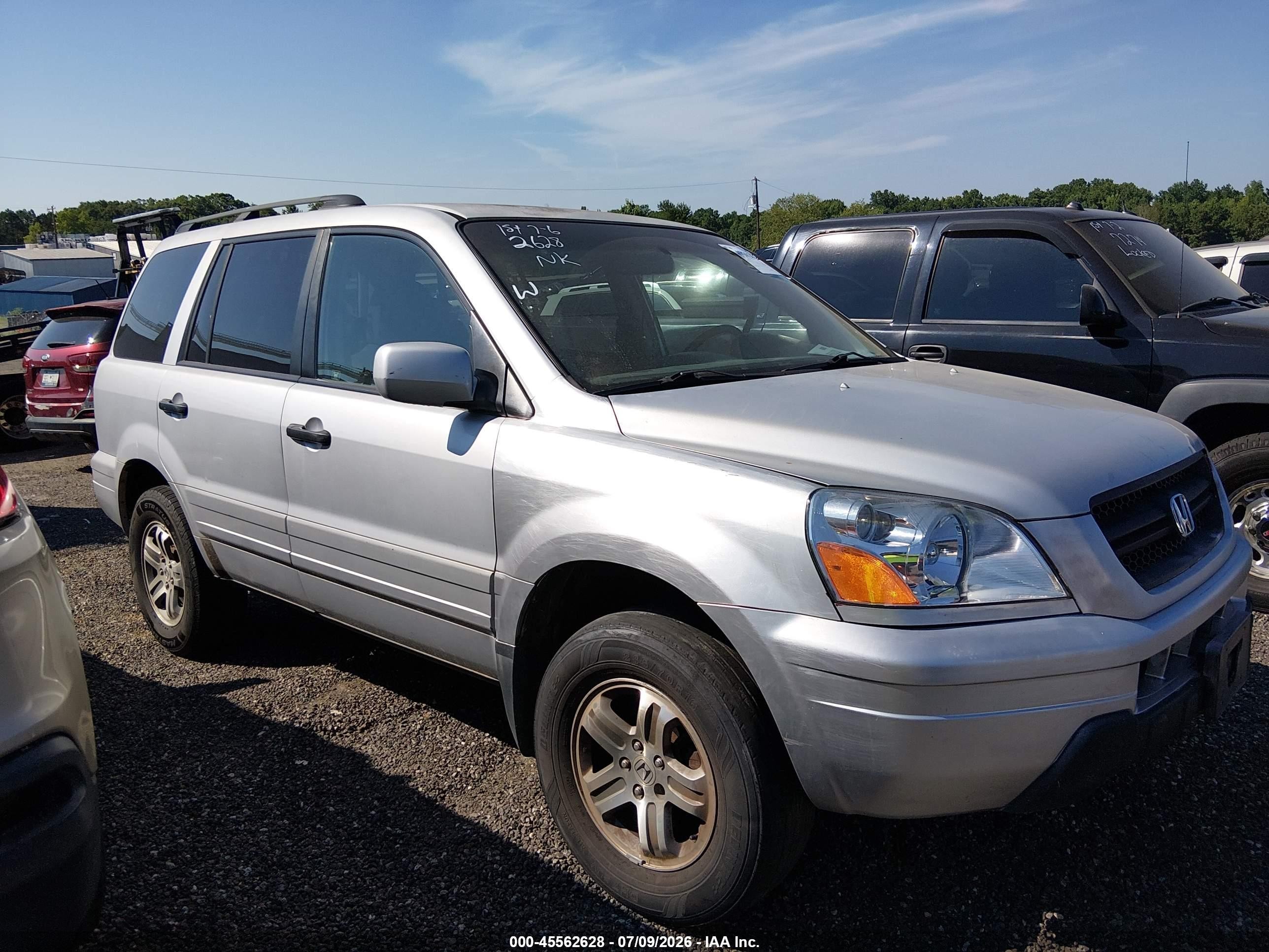2004 Honda Pilot Ex-l White vin: 2HKYF18534H567125