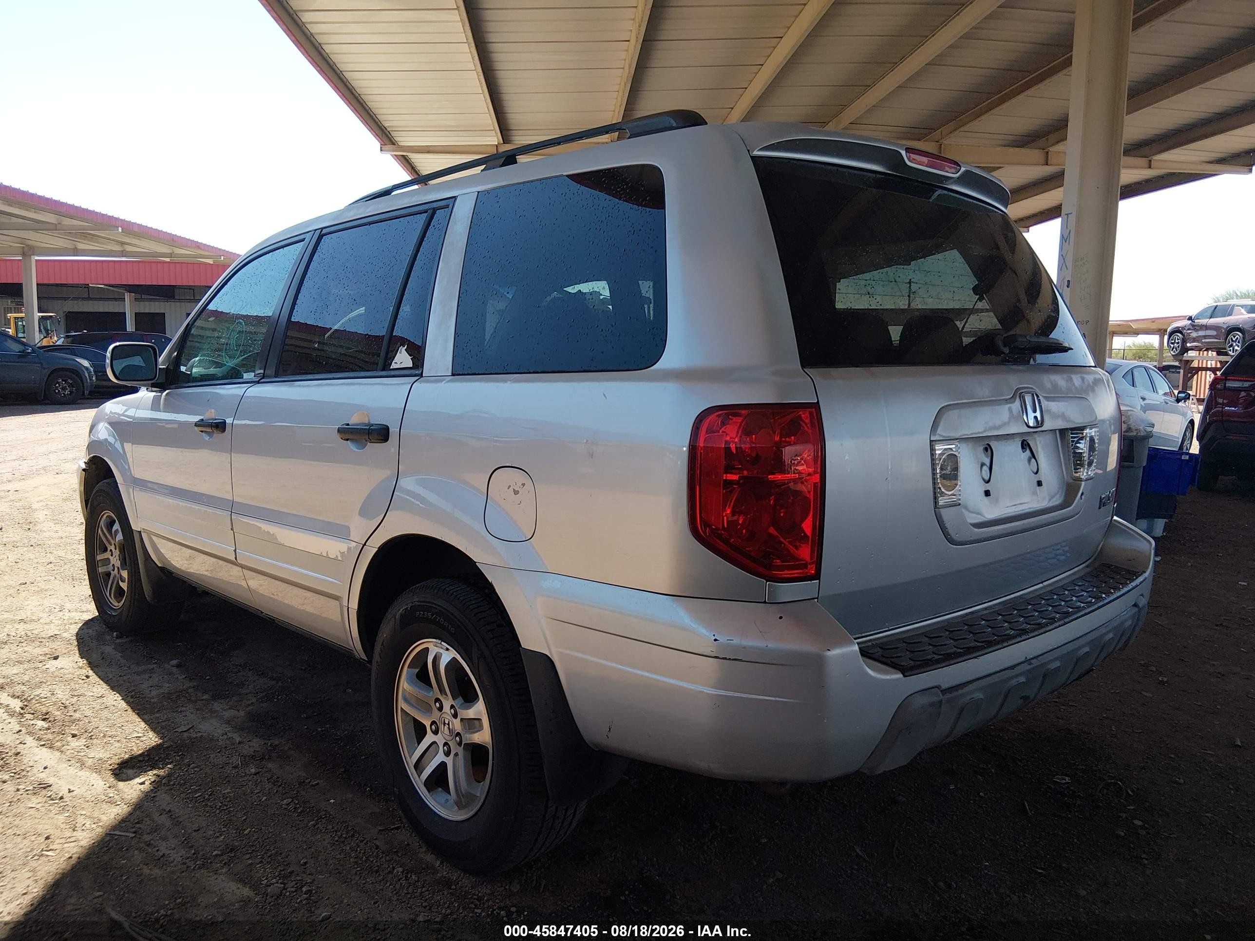 2004 Honda Pilot Ex-l Silver vin: 2HKYF18534H597855