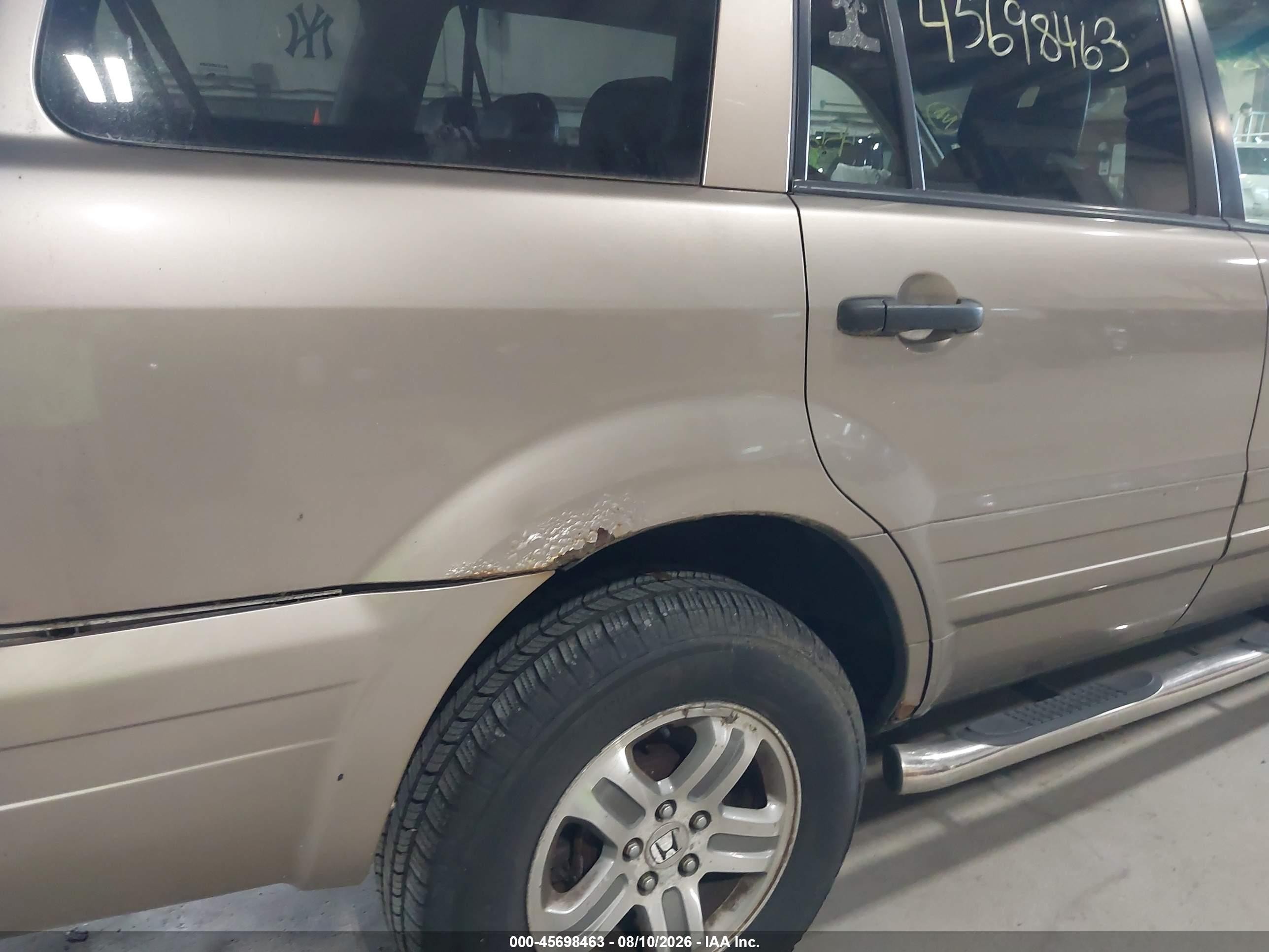 2004 Honda Pilot Ex-l Gold vin: 2HKYF18534H614637