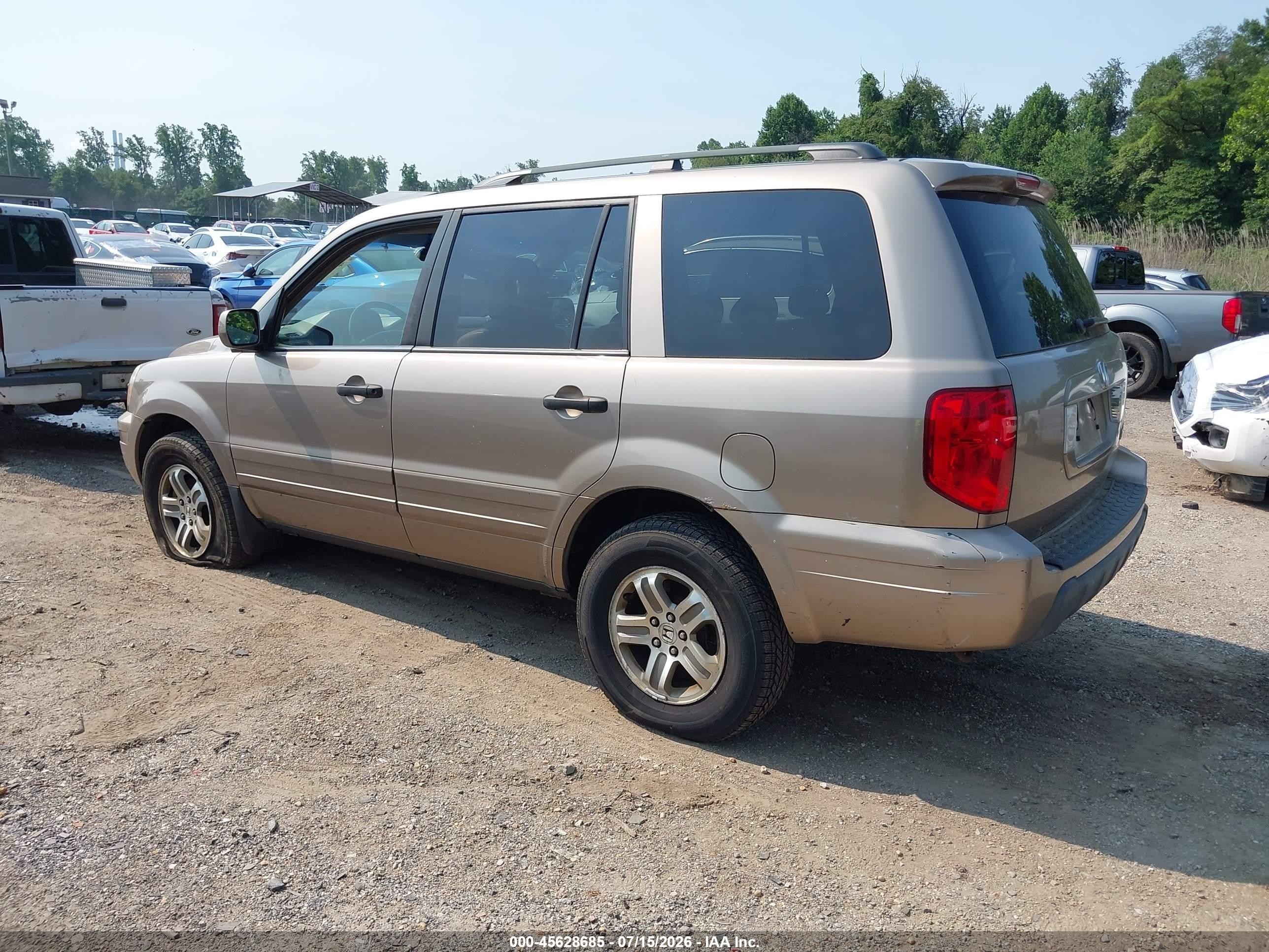 2004 Honda Pilot Ex-l Cream vin: 2HKYF18534H619904