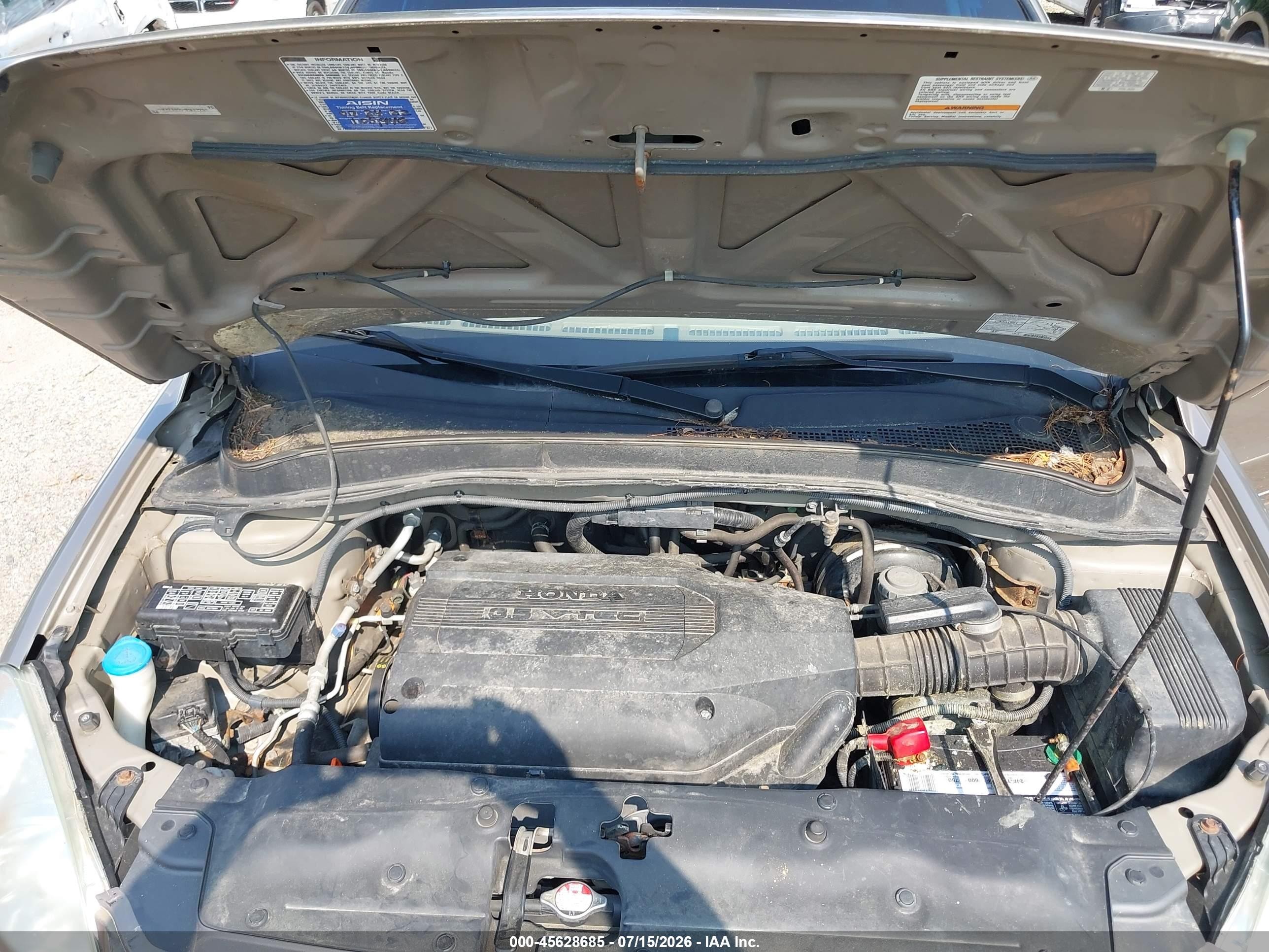 2004 Honda Pilot Ex-l Cream vin: 2HKYF18534H619904