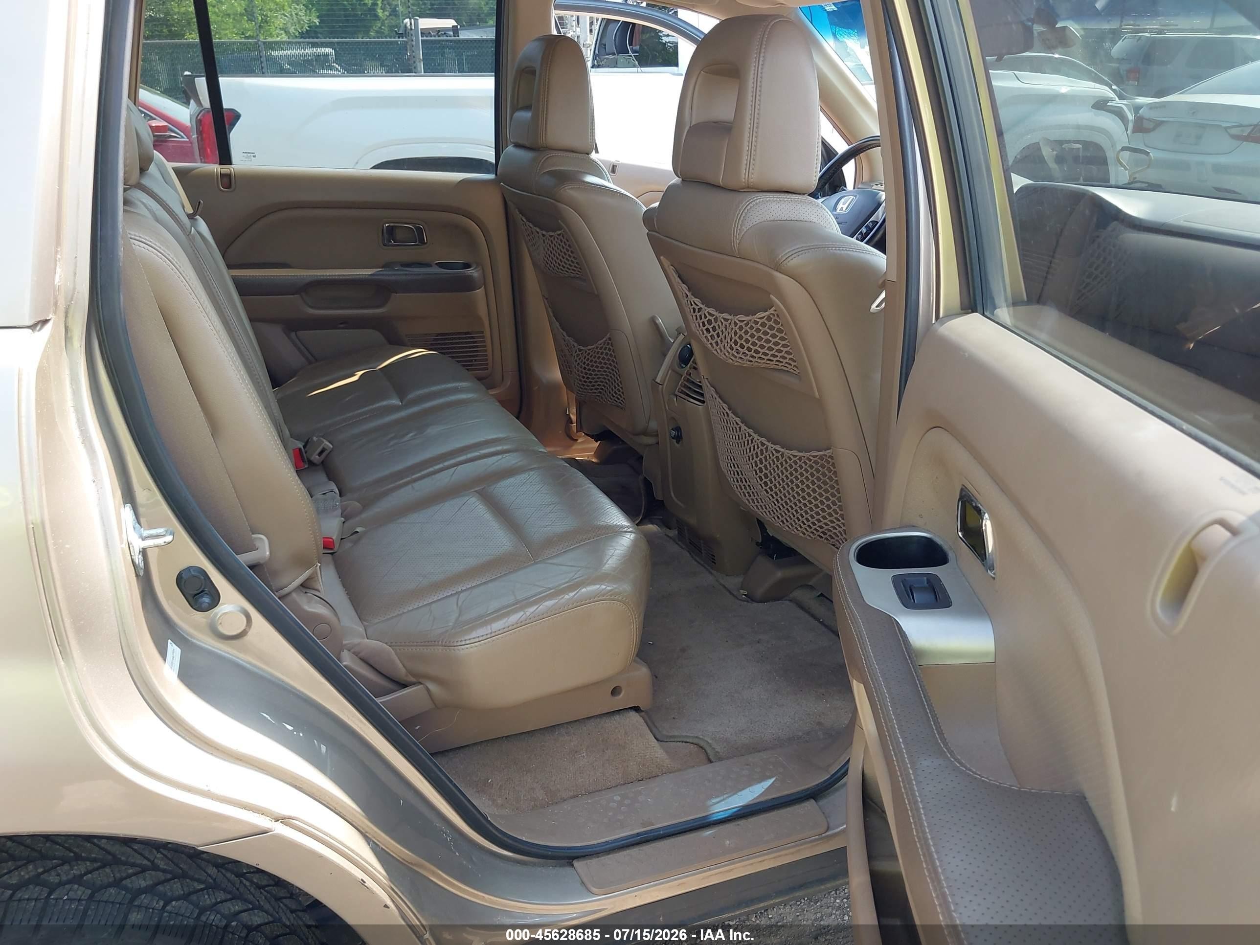 2004 Honda Pilot Ex-l Cream vin: 2HKYF18534H619904