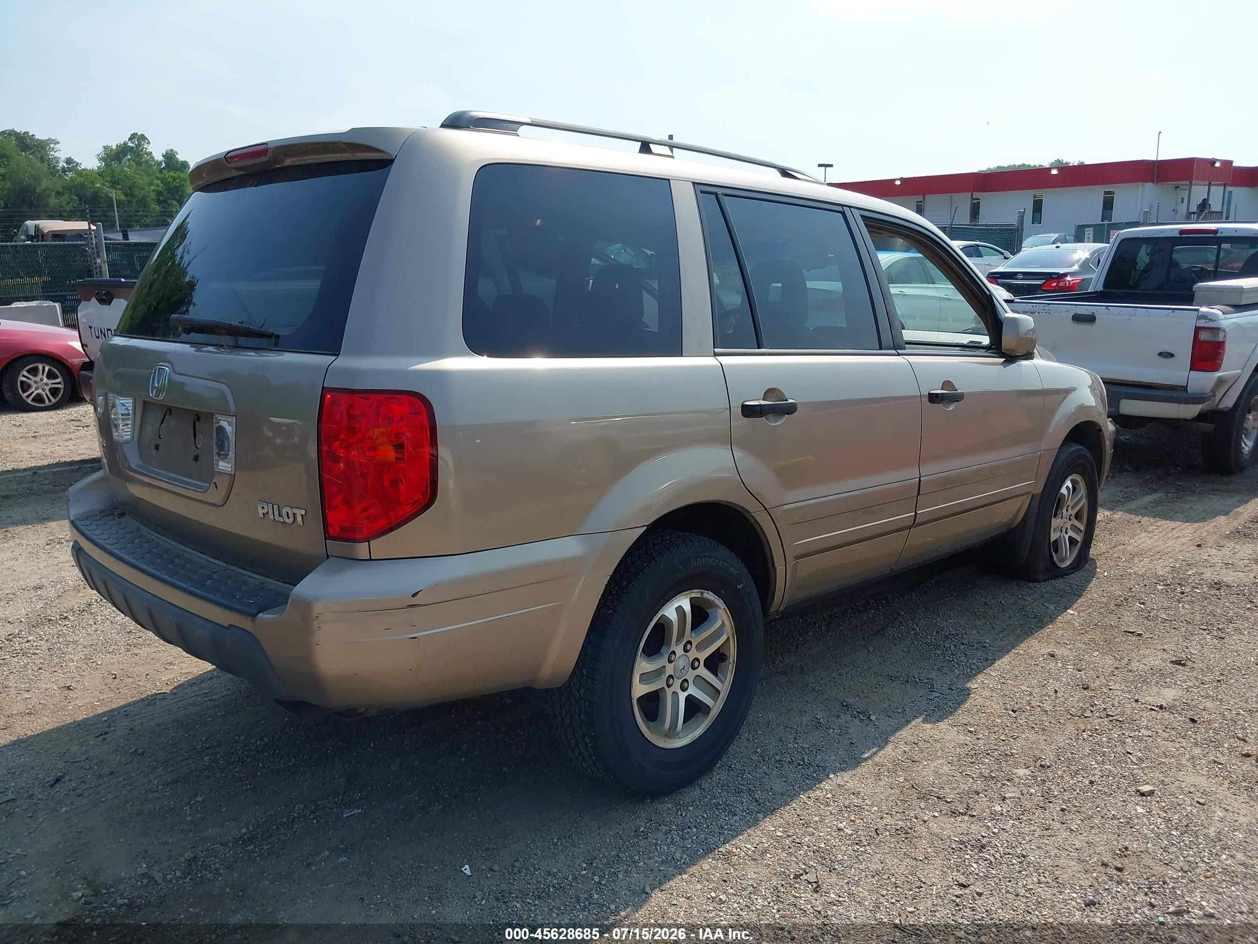2004 Honda Pilot Ex-l Cream vin: 2HKYF18534H619904