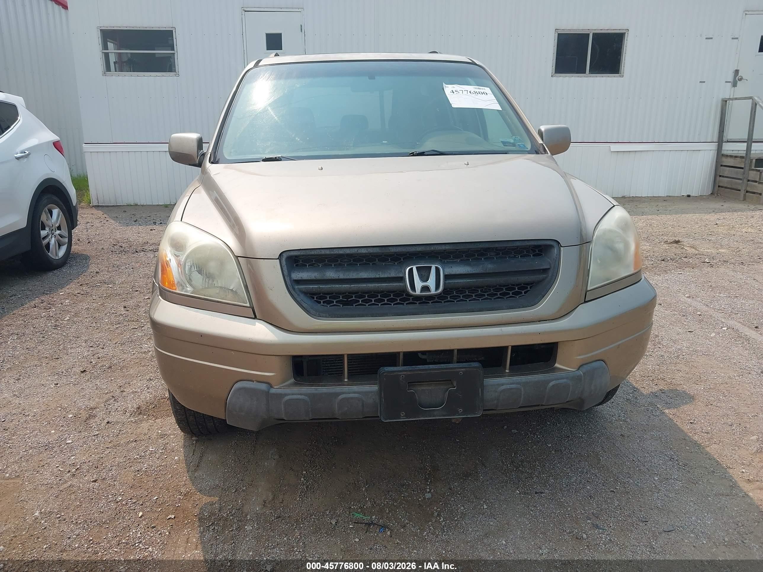 2005 Honda Pilot Ex-l Желто-коричневый vin: 2HKYF18535H521991