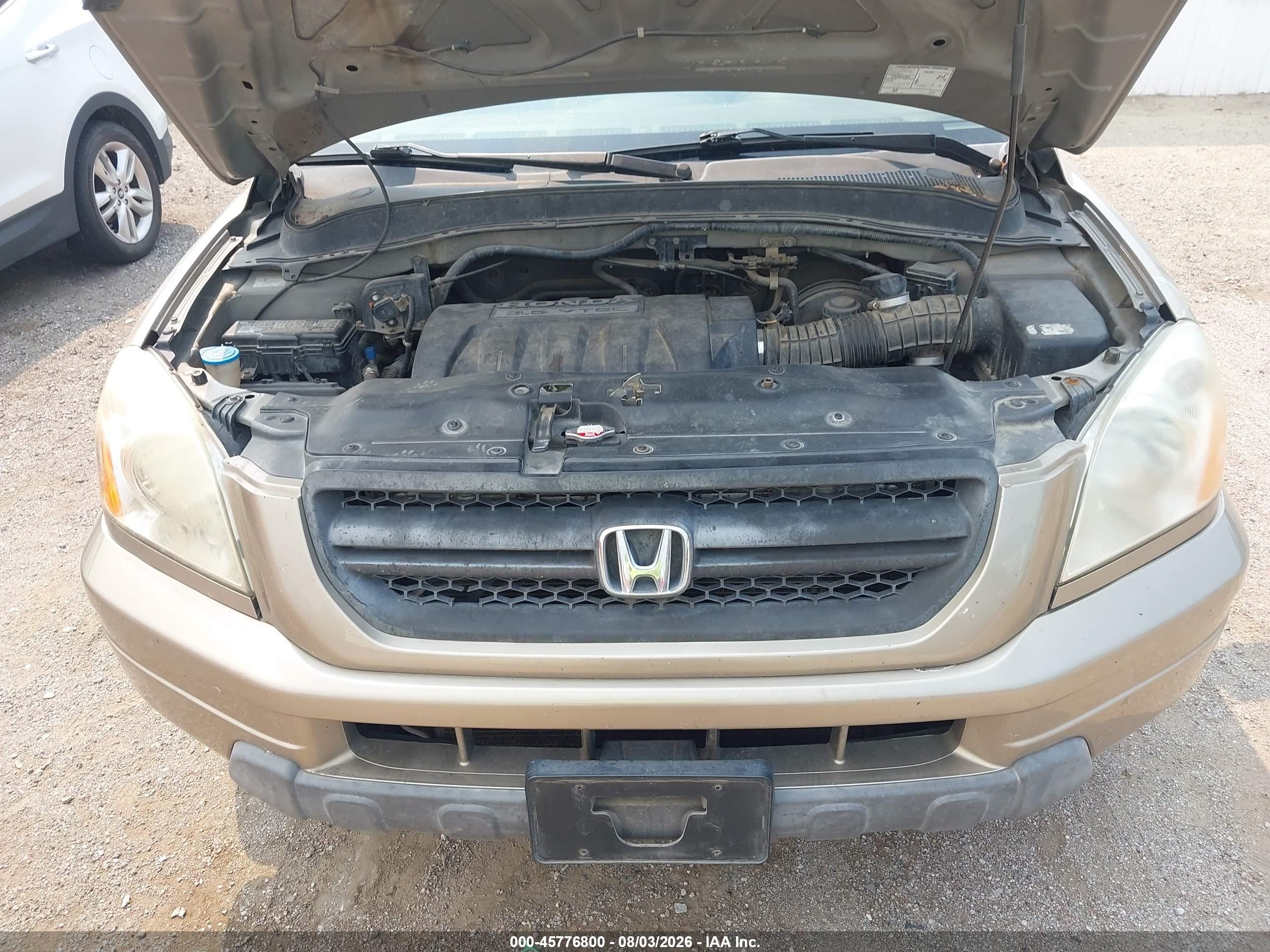 2005 Honda Pilot Ex-l Желто-коричневый vin: 2HKYF18535H521991