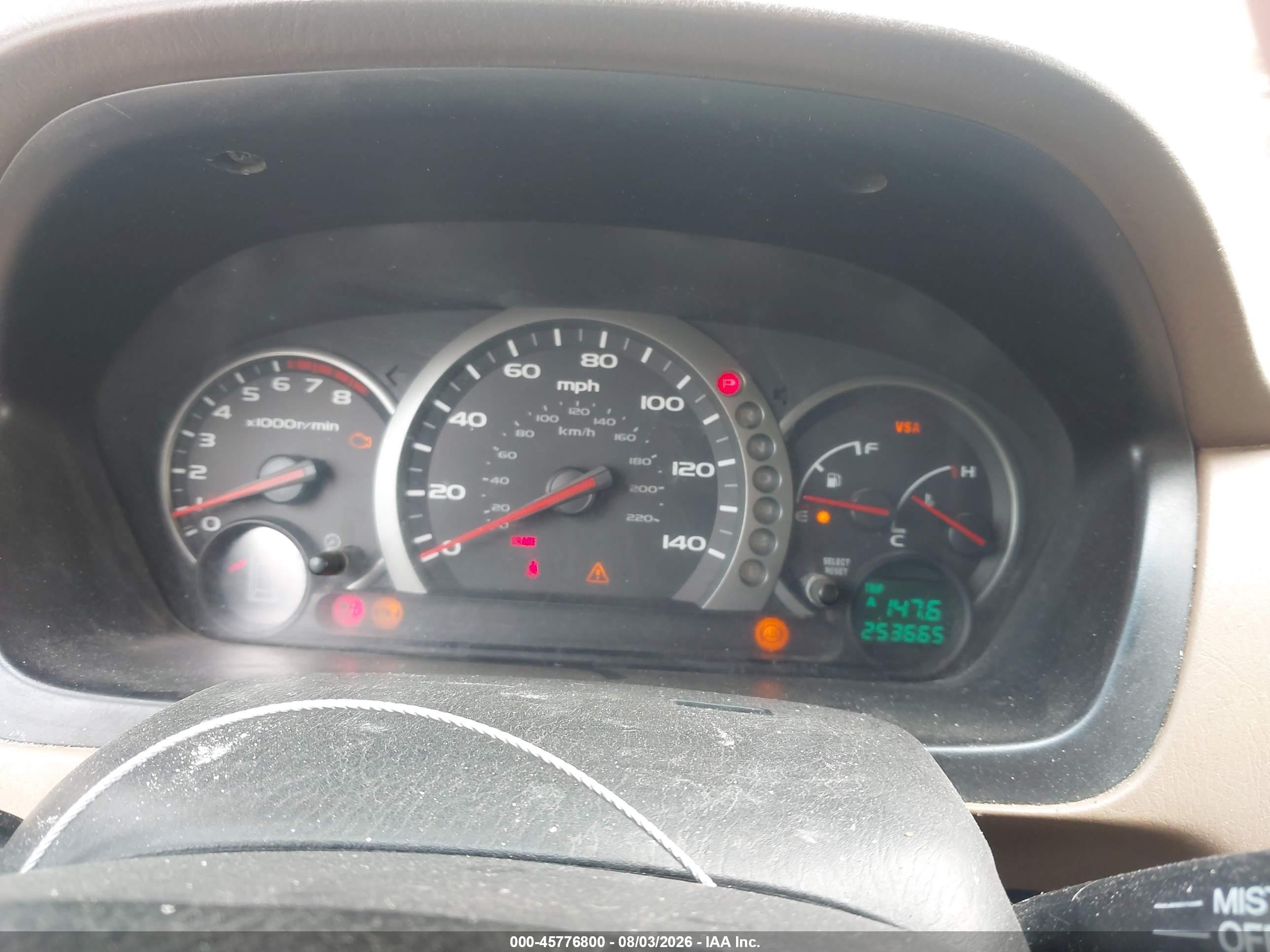 2005 Honda Pilot Ex-l Желто-коричневый vin: 2HKYF18535H521991