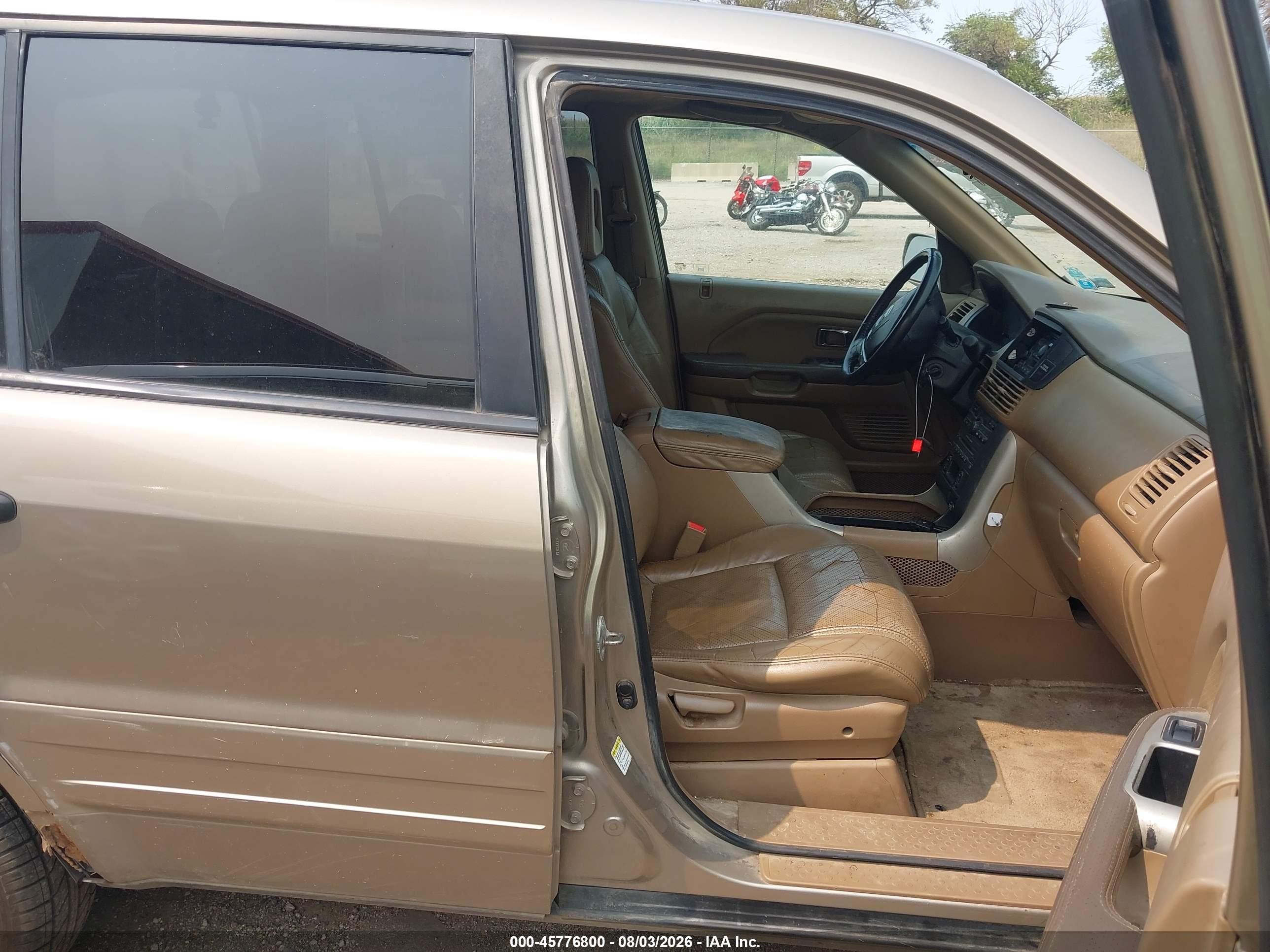2005 Honda Pilot Ex-l Желто-коричневый vin: 2HKYF18535H521991