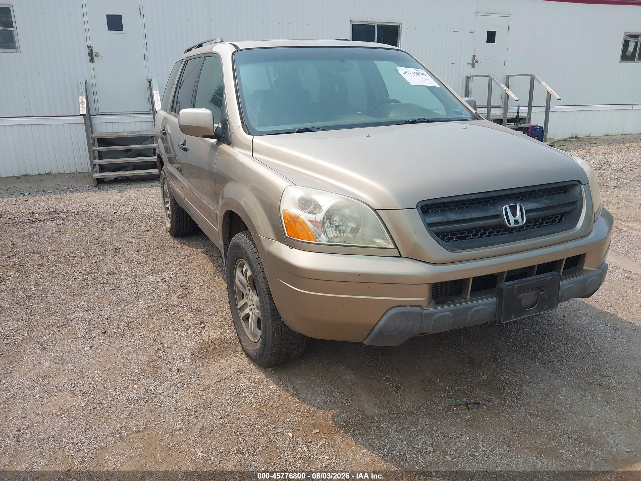 2005 Honda Pilot Ex-l Желто-коричневый vin: 2HKYF18535H521991