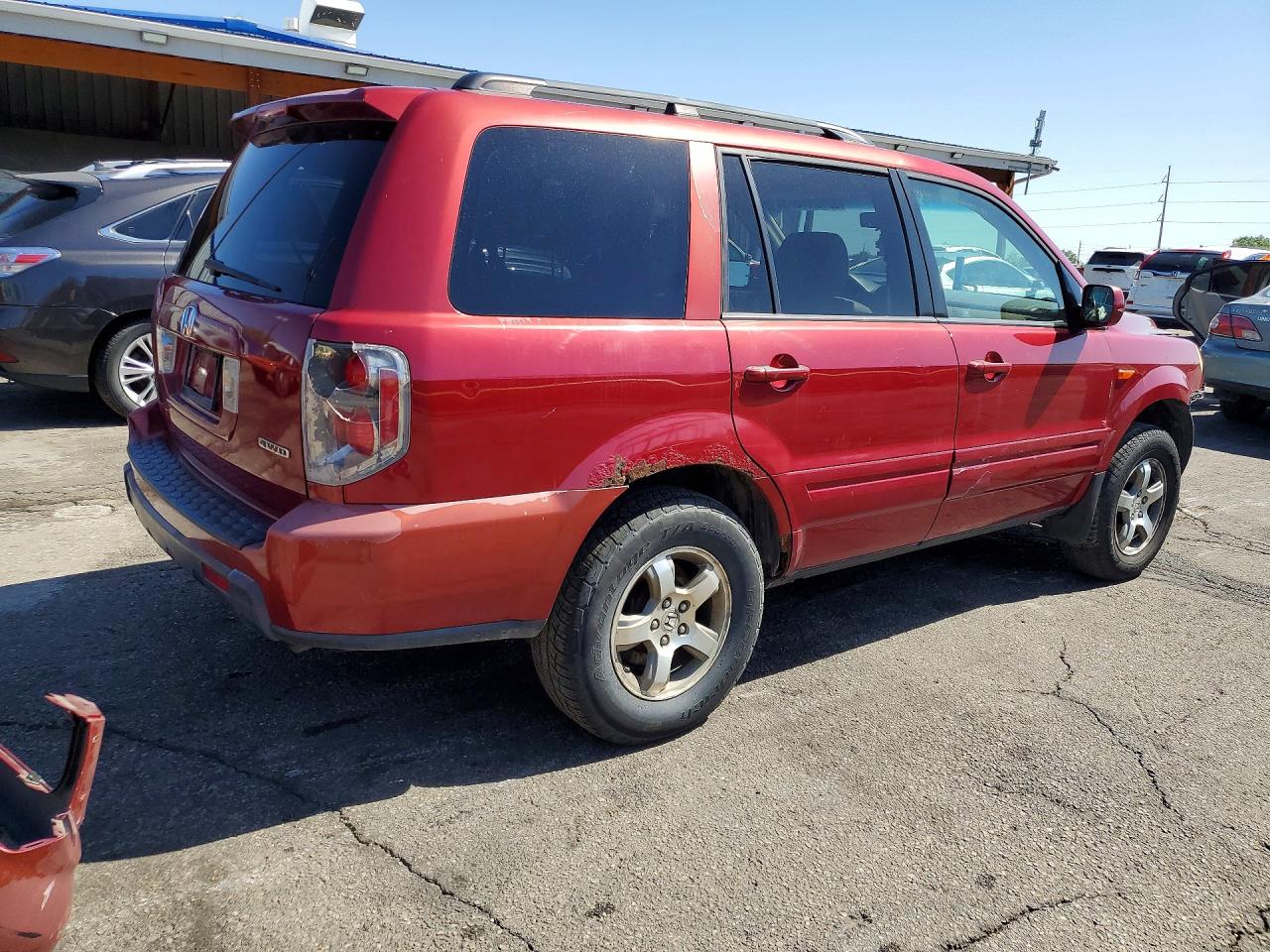 2006 Honda Pilot Ex Maroon vin: 2HKYF18536H502858