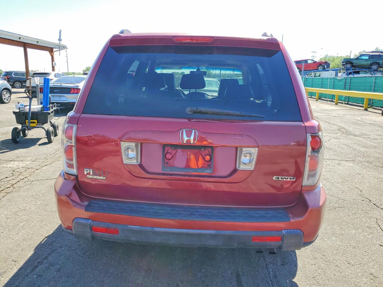 2006 Honda Pilot Ex Maroon vin: 2HKYF18536H502858