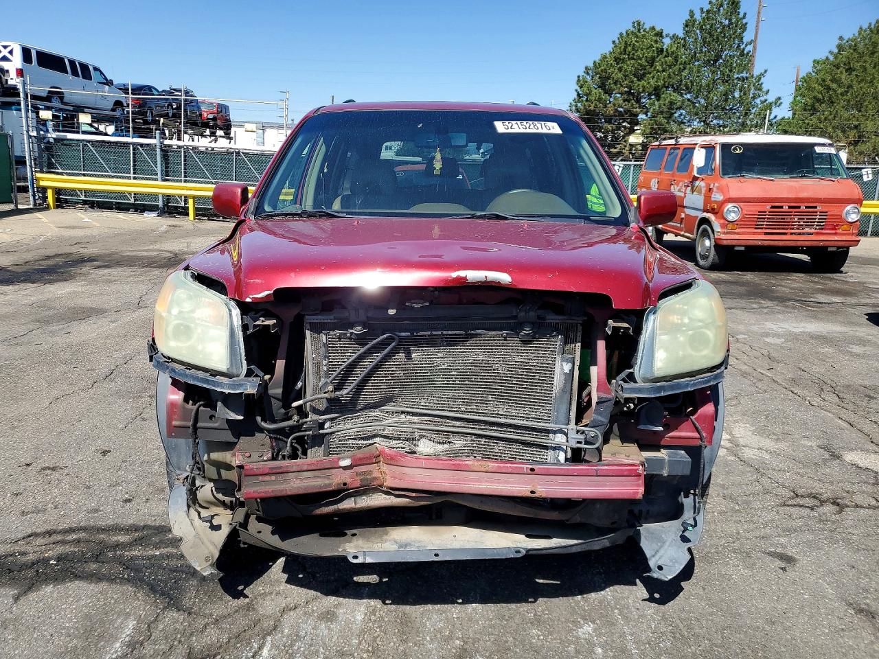 2006 Honda Pilot Ex Maroon vin: 2HKYF18536H502858