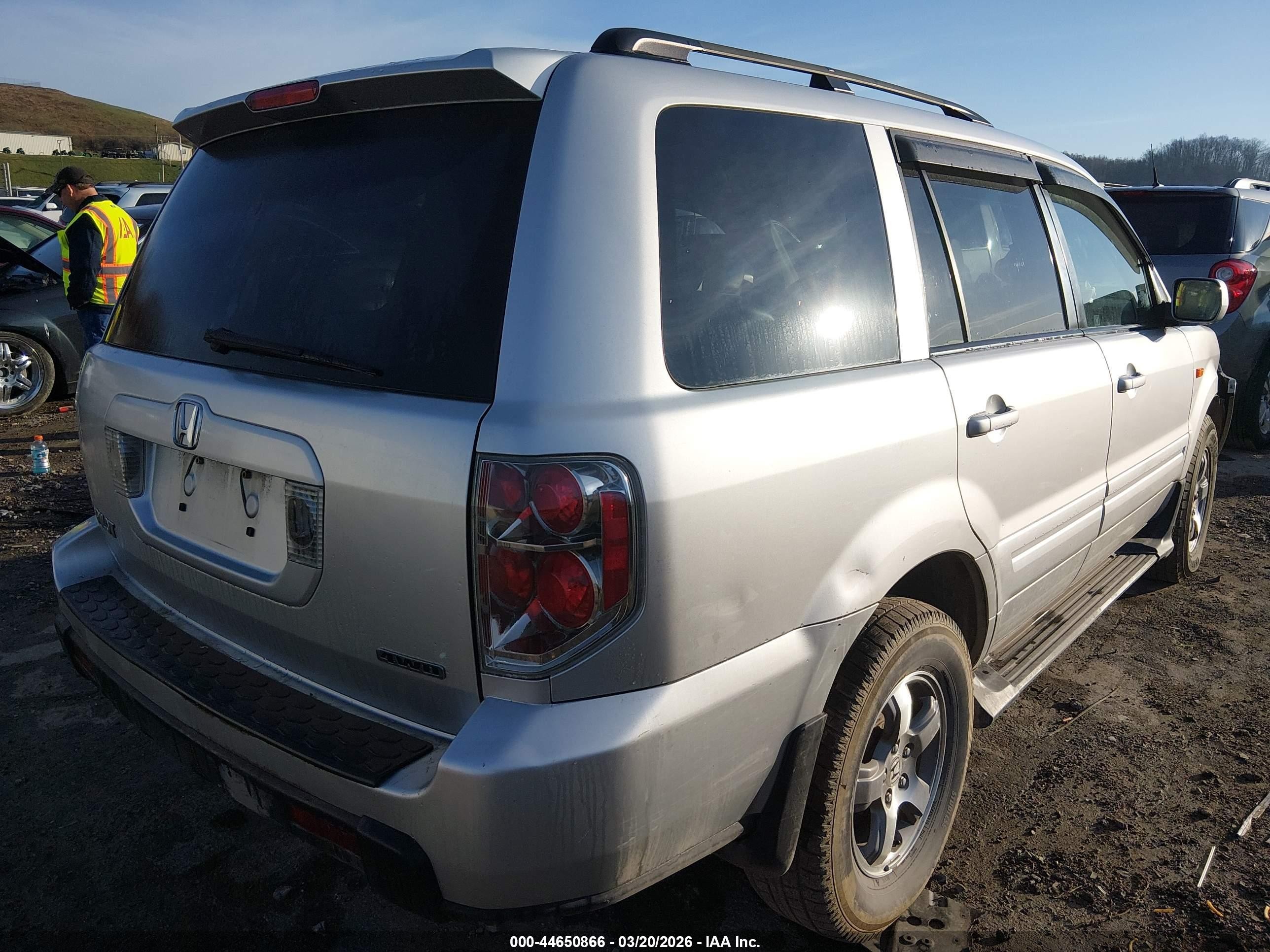 2006 Honda Pilot Ex-l Silver vin: 2HKYF18536H507655