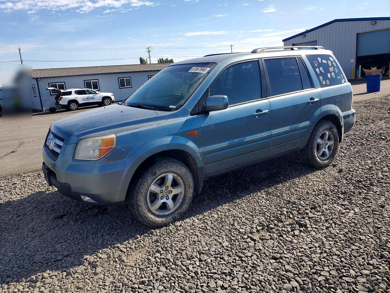 2006 Honda Pilot Ex Синий vin: 2HKYF18536H547640