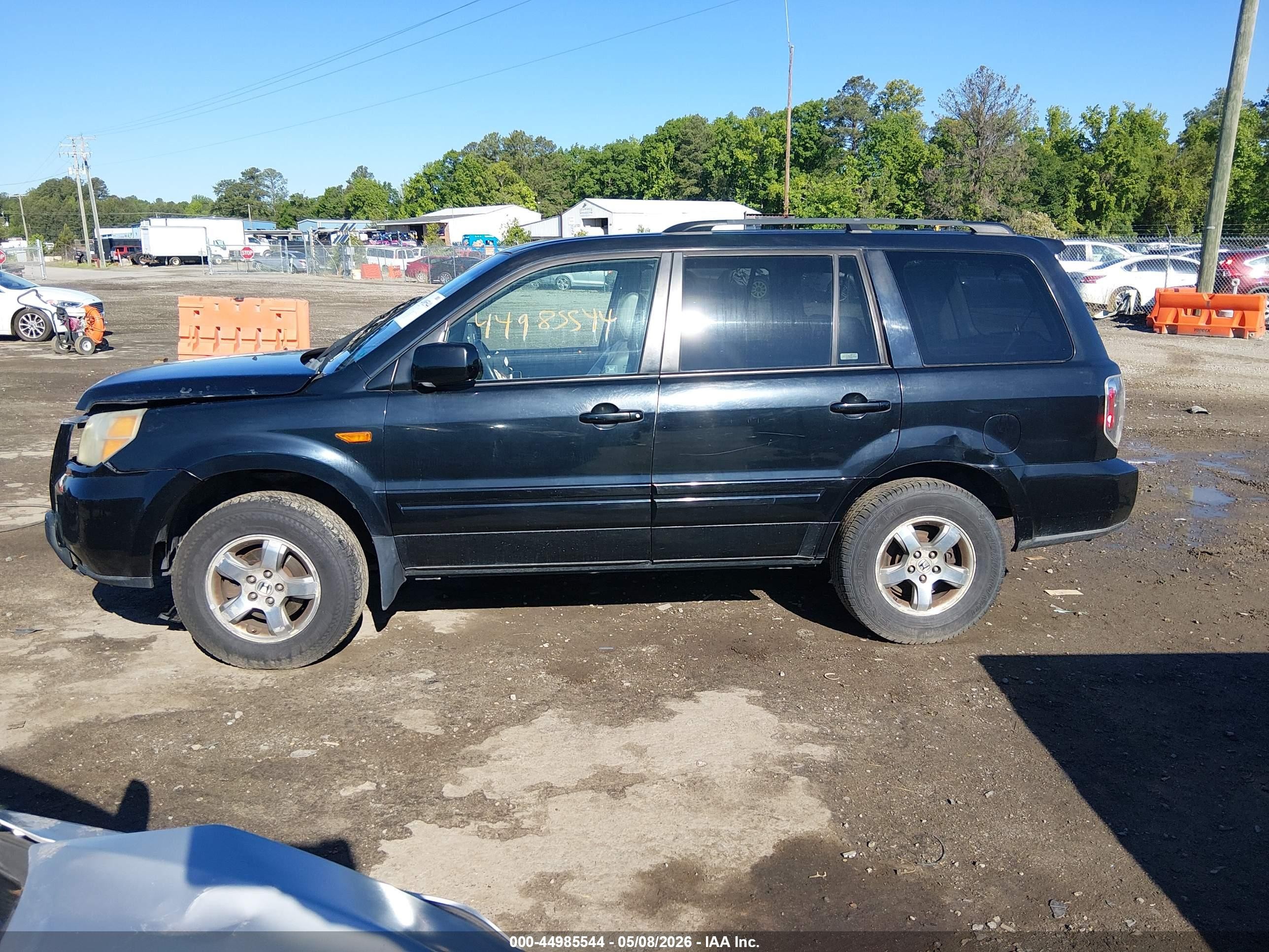 2006 Honda Pilot Ex-l Black vin: 2HKYF18536H549694
