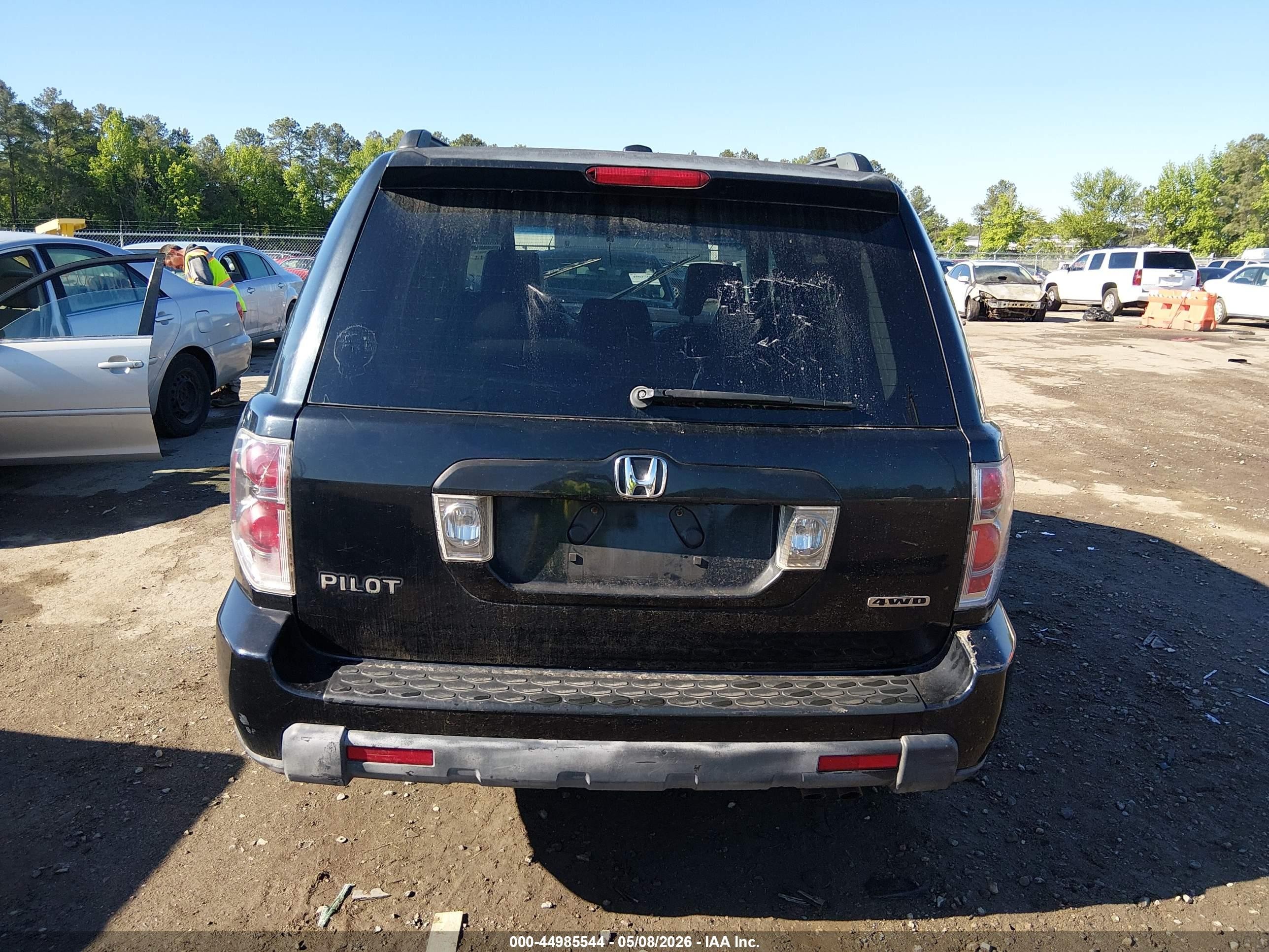 2006 Honda Pilot Ex-l Black vin: 2HKYF18536H549694