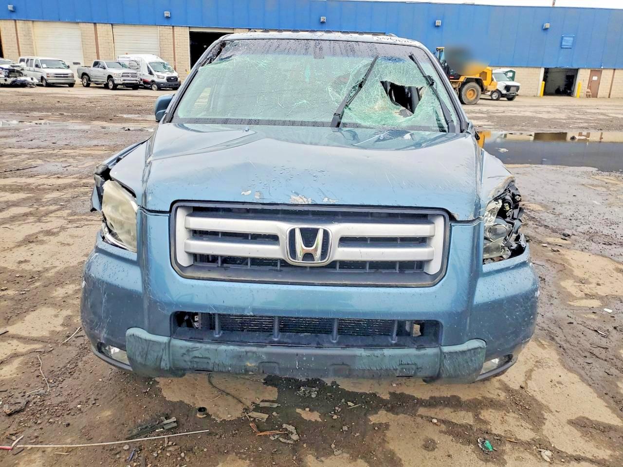 2007 Honda Pilot Exl Синий vin: 2HKYF18537H505695