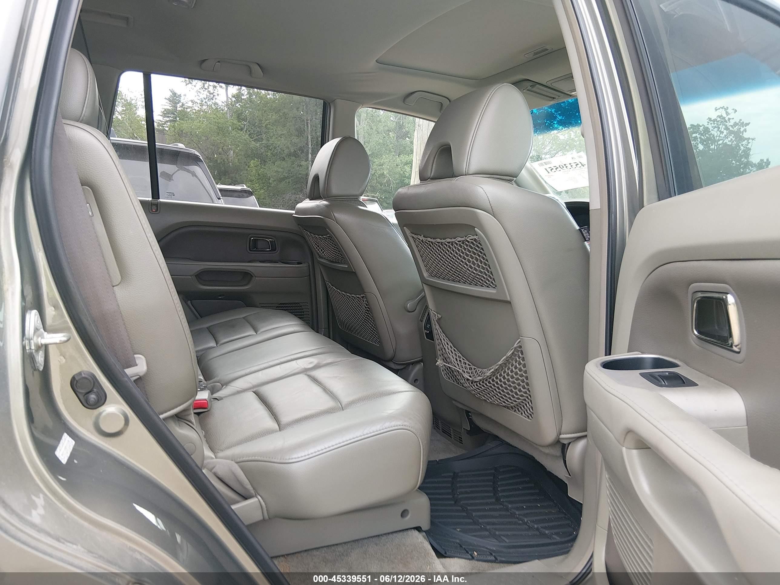 2007 Honda Pilot Ex-l Gray vin: 2HKYF18537H515658