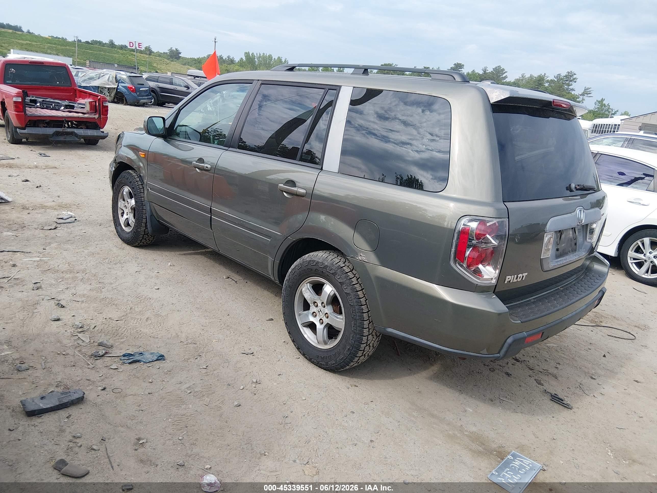 2007 Honda Pilot Ex-l Gray vin: 2HKYF18537H515658