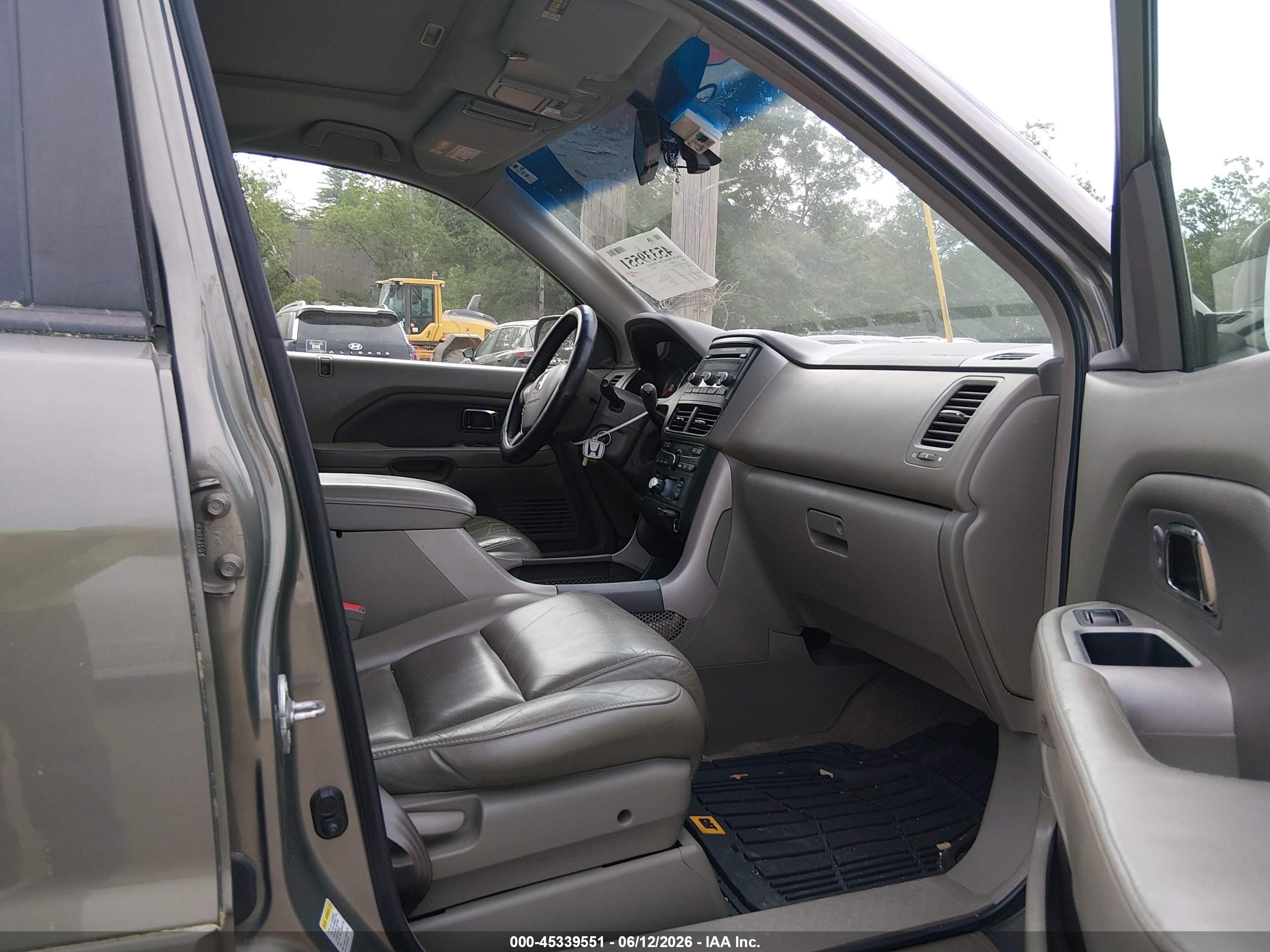 2007 Honda Pilot Ex-l Gray vin: 2HKYF18537H515658