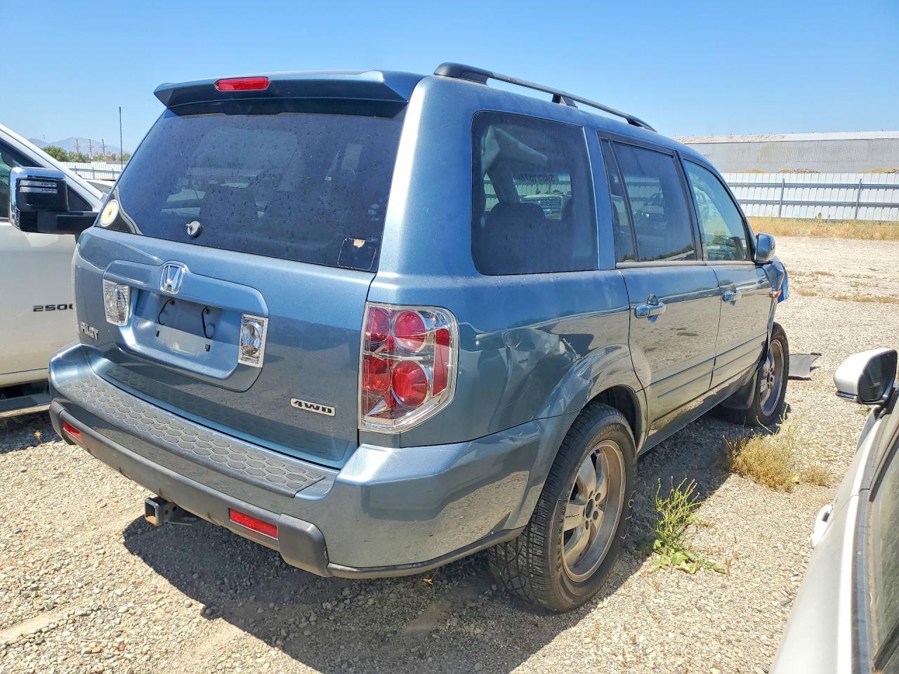 2007 Honda Pilot Exl Blue vin: 2HKYF18537H517443