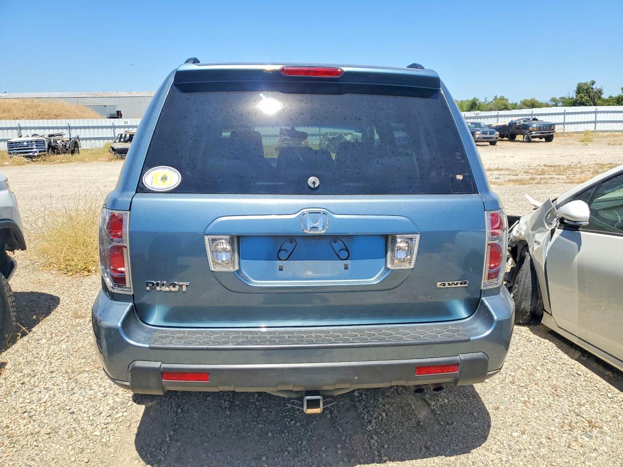 2007 Honda Pilot Exl Blue vin: 2HKYF18537H517443