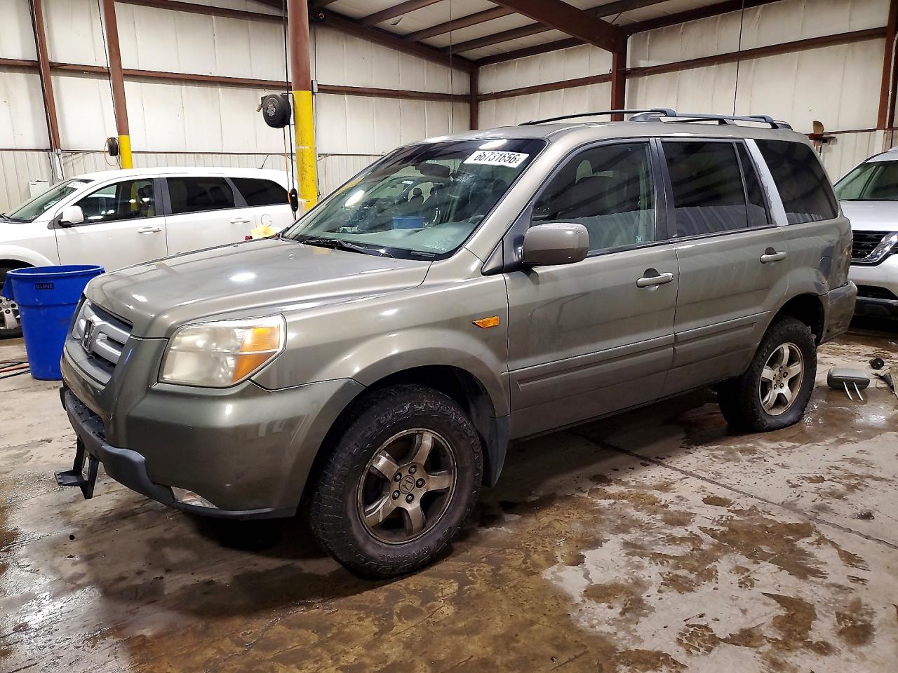 2007 Honda Pilot Exl Gray vin: 2HKYF18537H518690