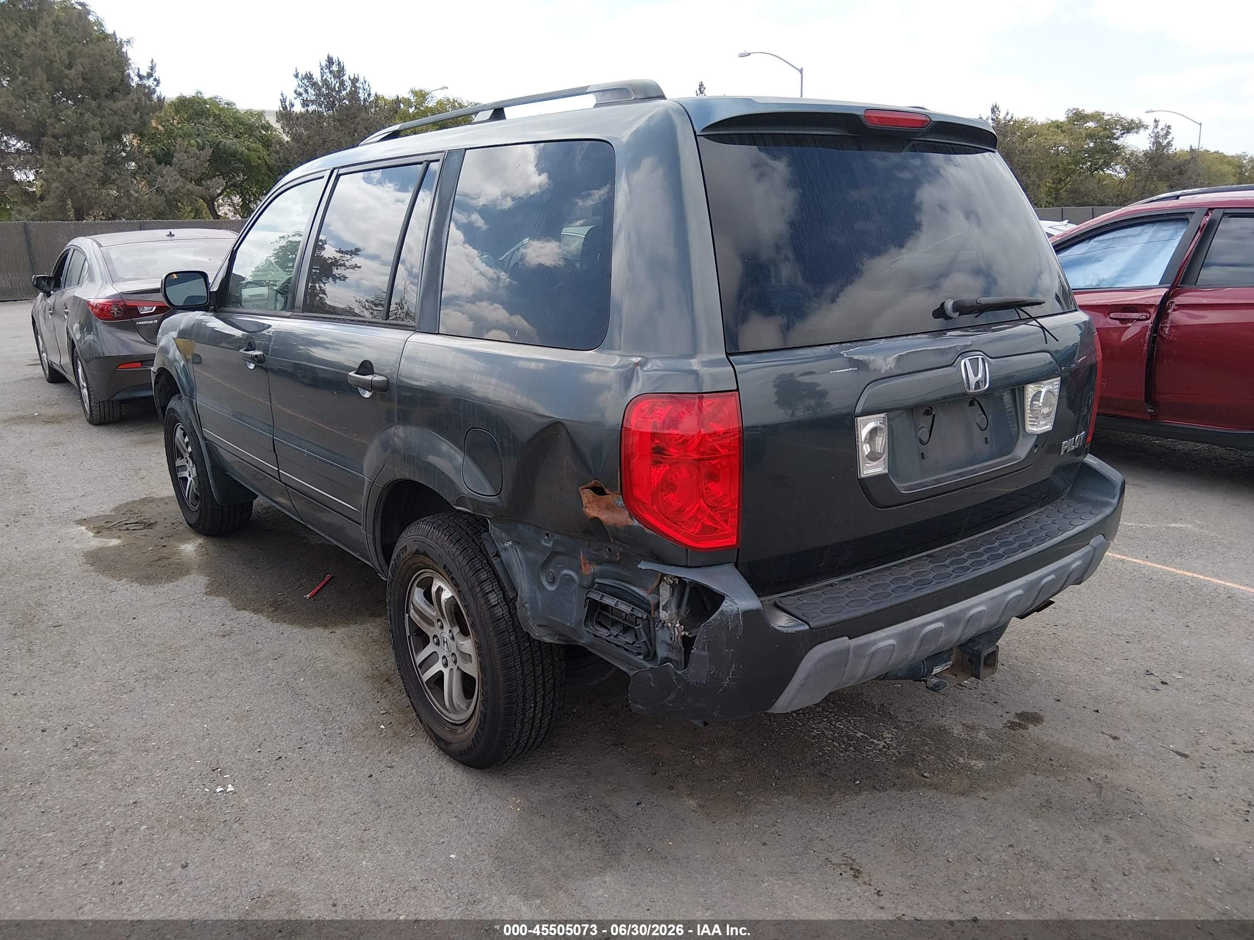 2003 Honda Pilot Ex-l Серый vin: 2HKYF18543H572672