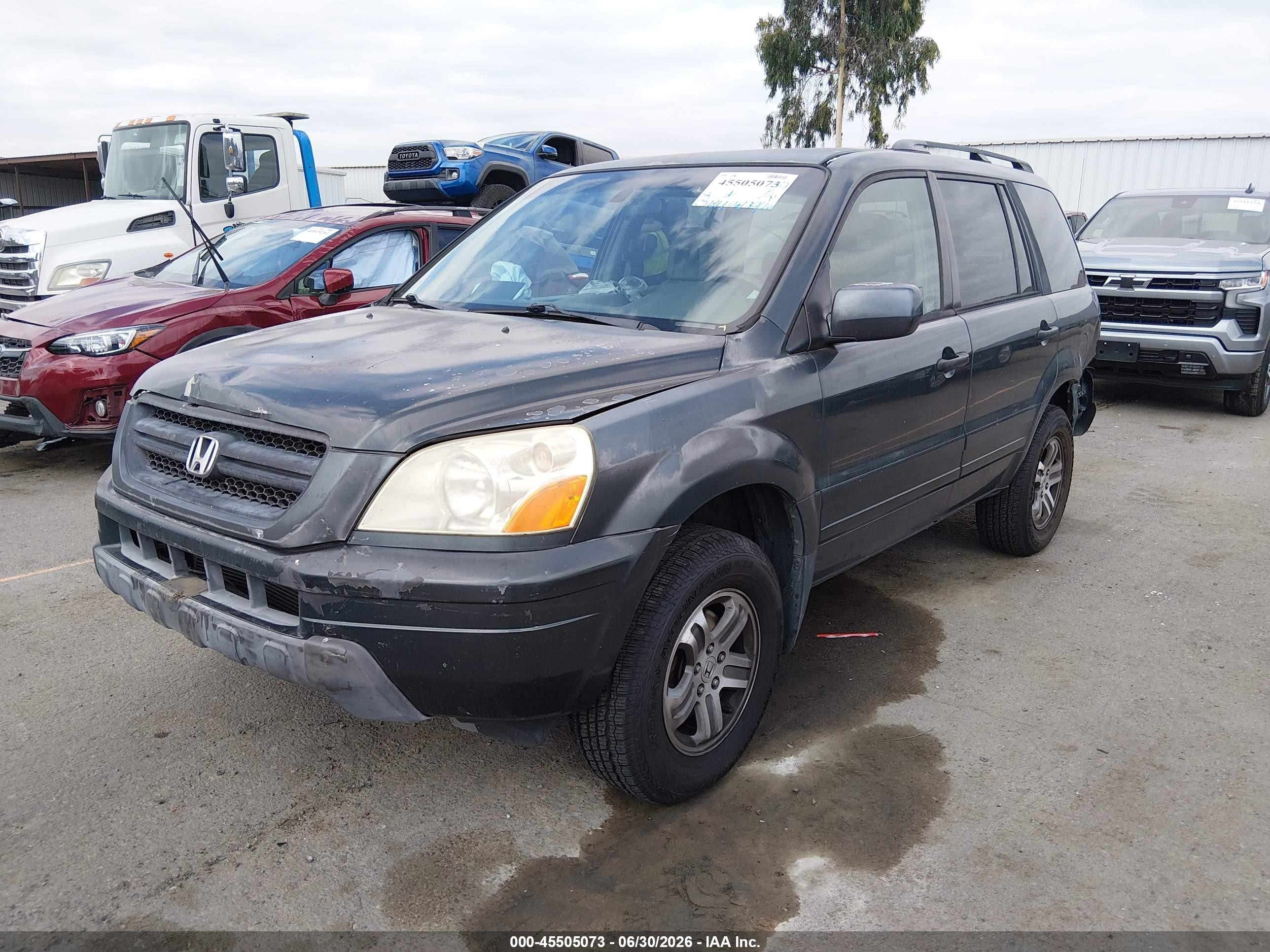 2003 Honda Pilot Ex-l Серый vin: 2HKYF18543H572672