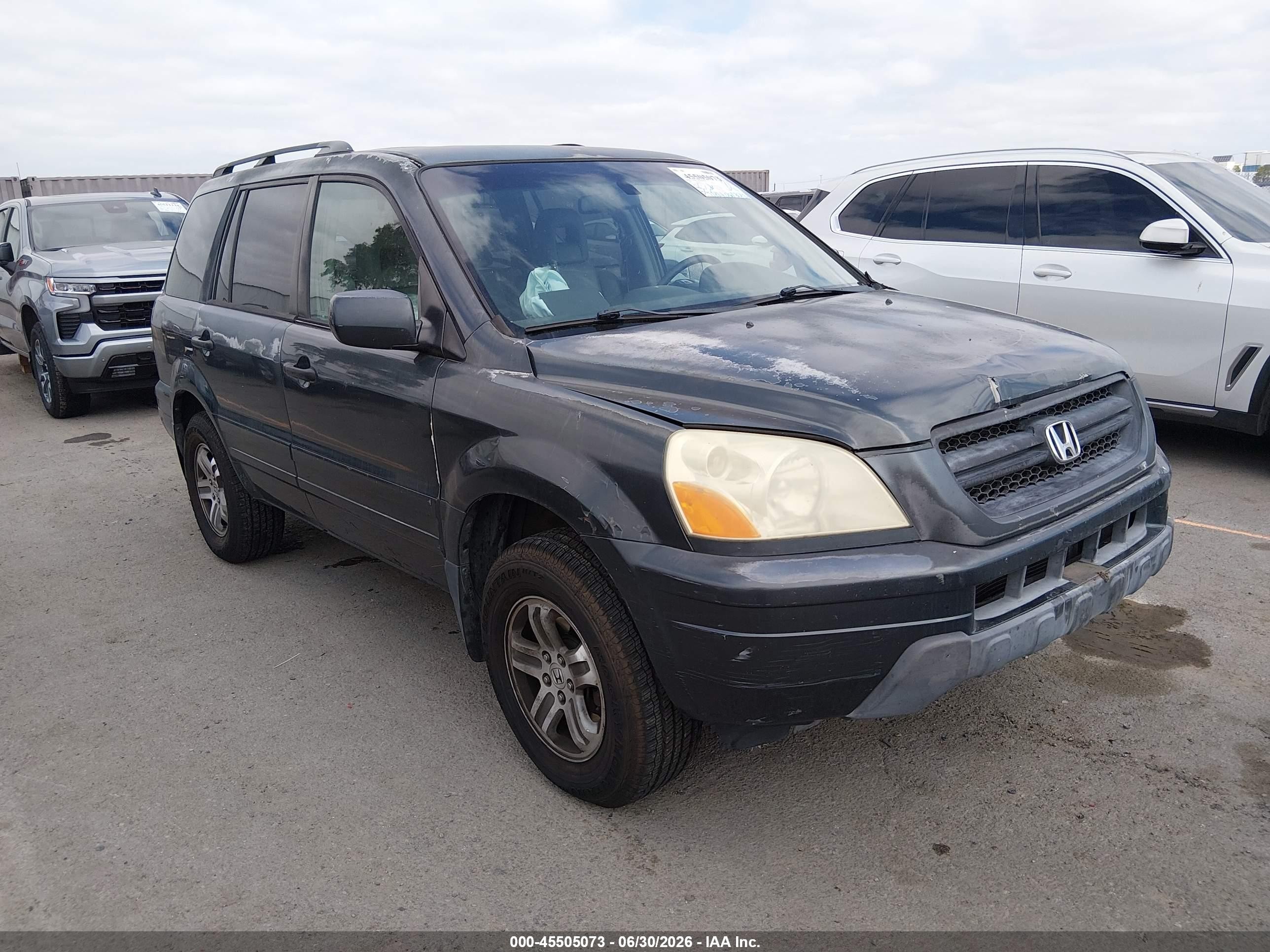 2003 Honda Pilot Ex-l Серый vin: 2HKYF18543H572672