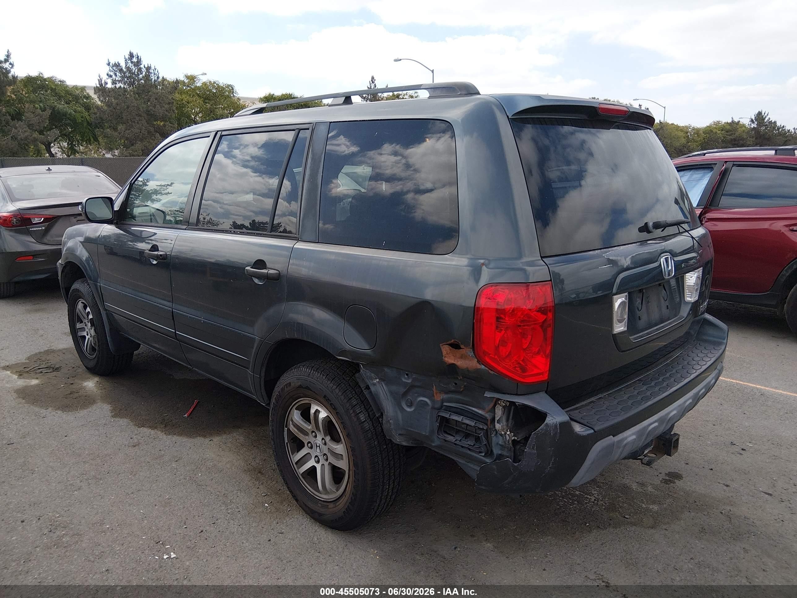 2003 Honda Pilot Ex-l Серый vin: 2HKYF18543H572672