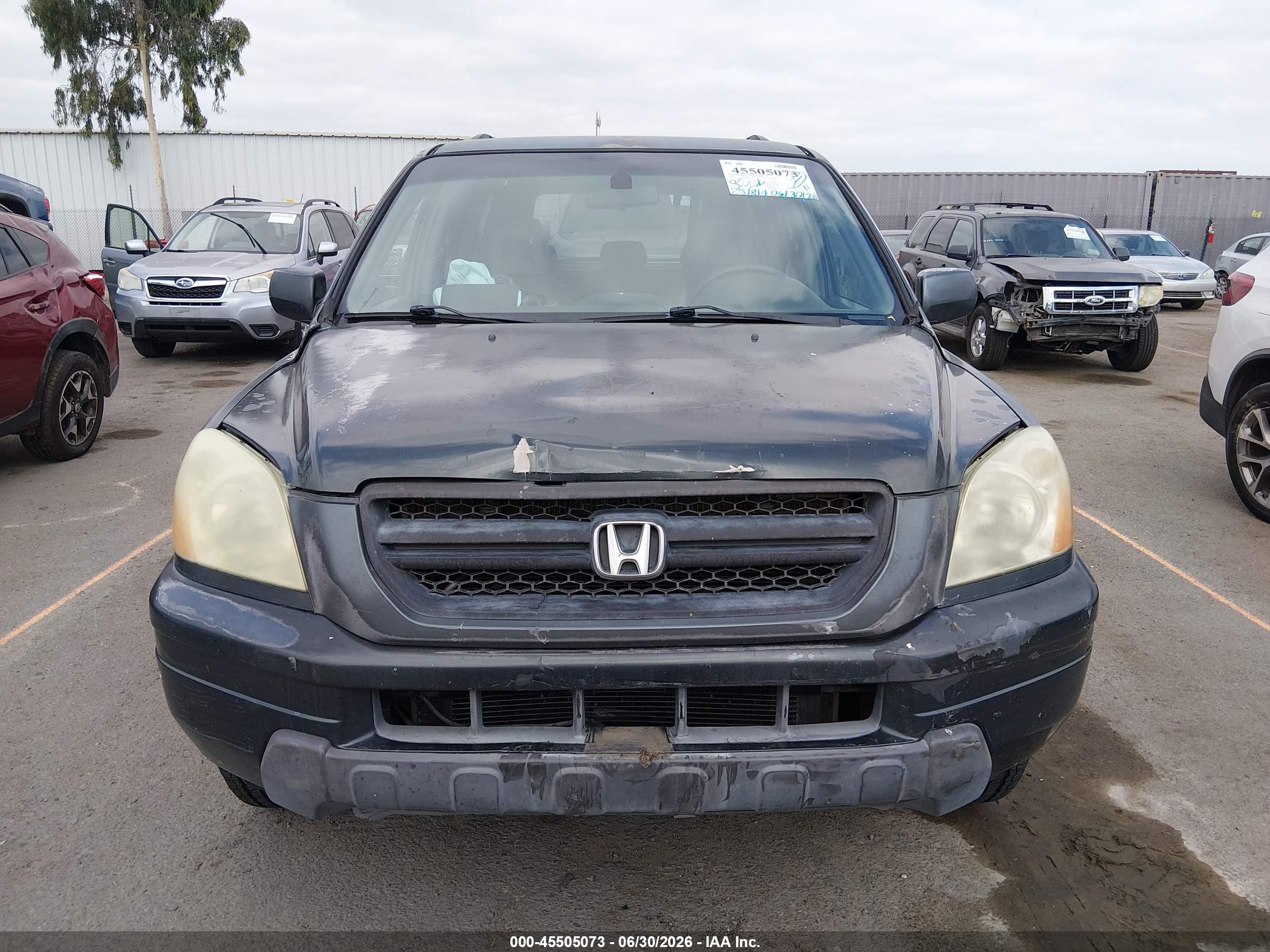2003 Honda Pilot Ex-l Серый vin: 2HKYF18543H572672