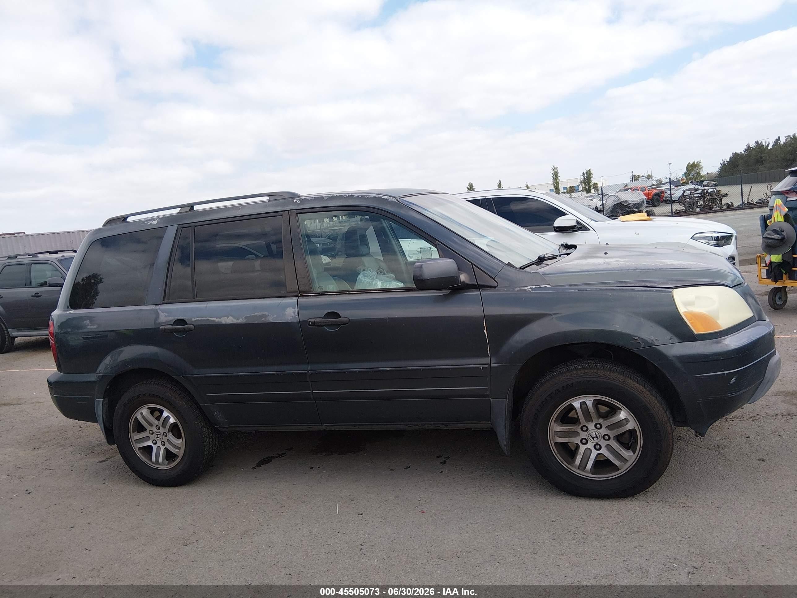 2003 Honda Pilot Ex-l Серый vin: 2HKYF18543H572672