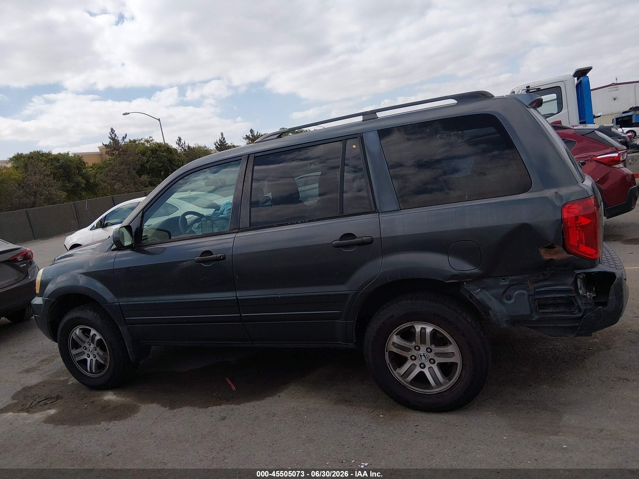2003 Honda Pilot Ex-l Серый vin: 2HKYF18543H572672