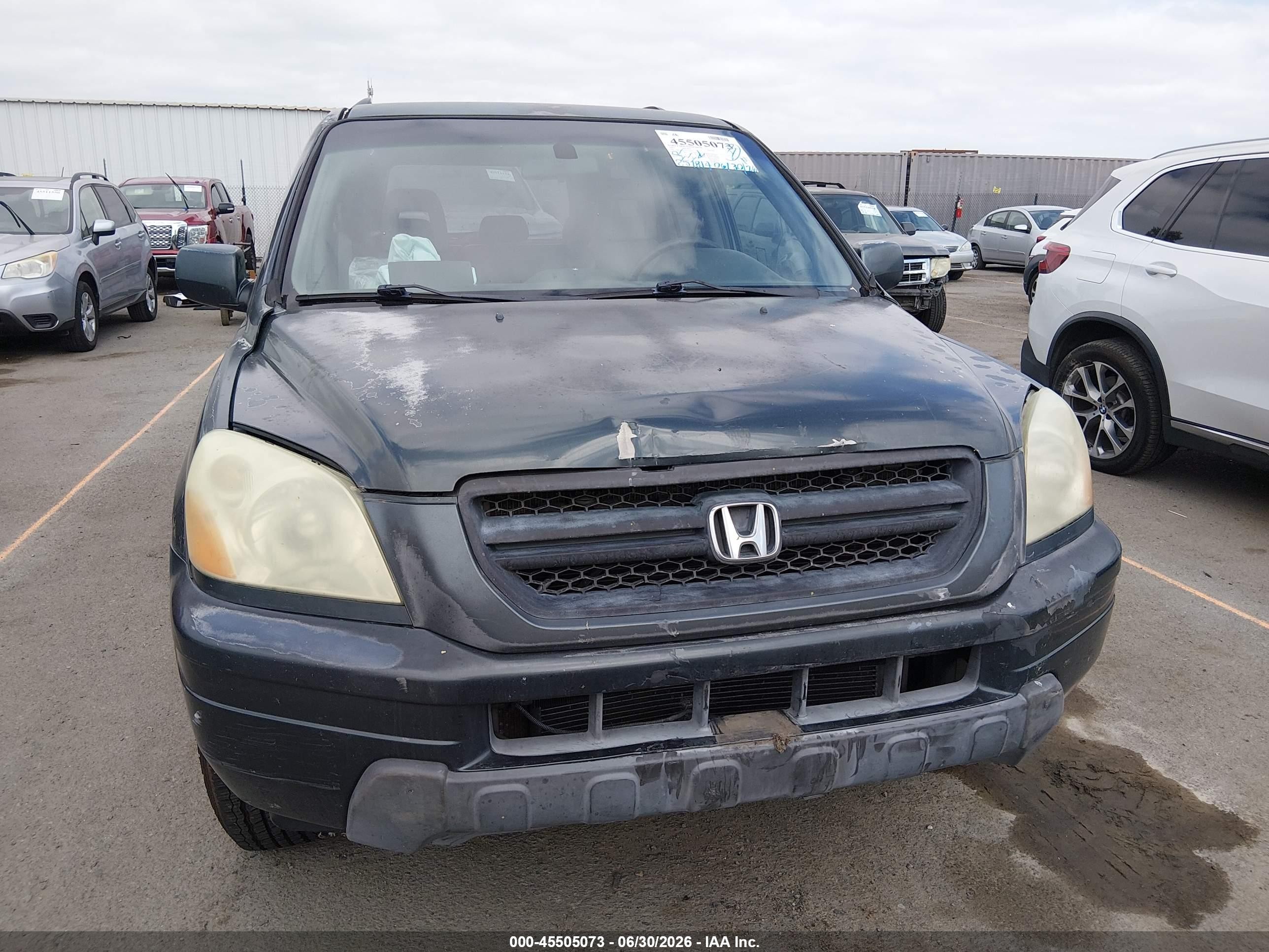 2003 Honda Pilot Ex-l Серый vin: 2HKYF18543H572672