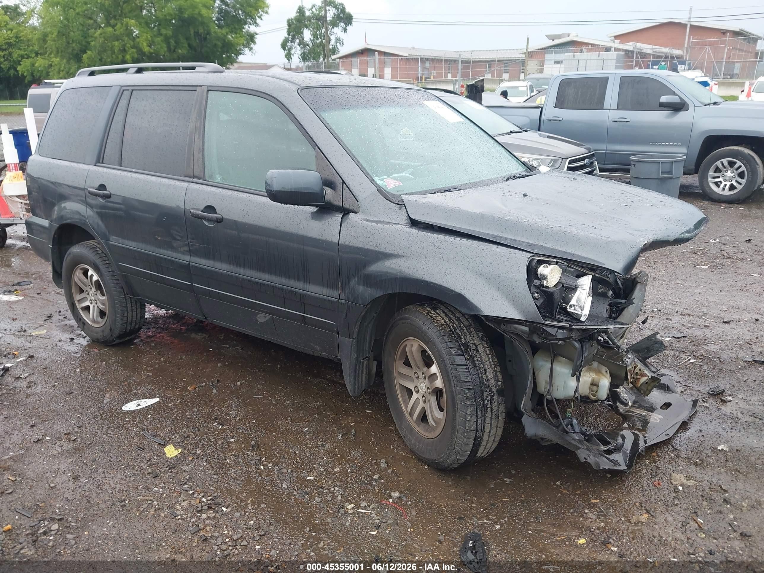 2003 Honda Pilot Ex-l Gray vin: 2HKYF18543H575037